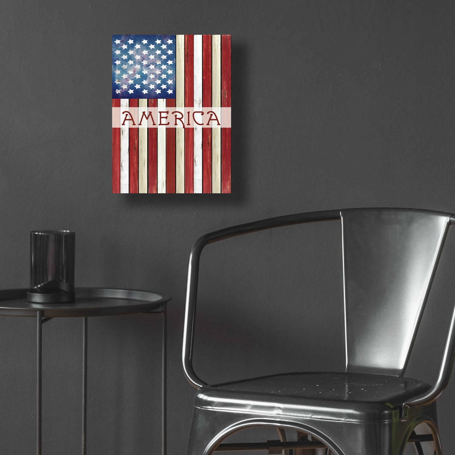 Epic Art 'American Flag' by Cindy Jacobs, Acrylic Glass Wall Art,12x16