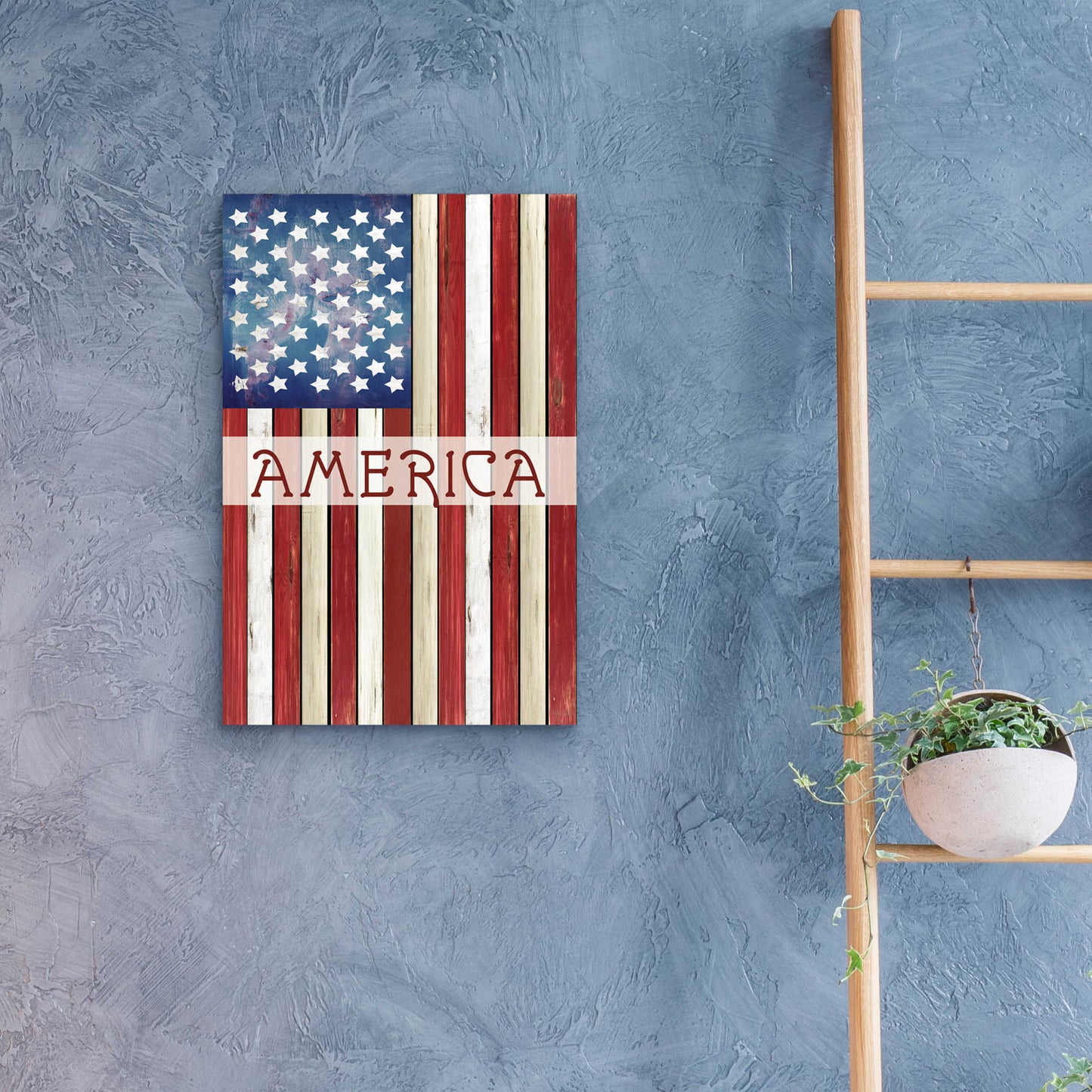 Epic Art 'American Flag' by Cindy Jacobs, Acrylic Glass Wall Art,16x24