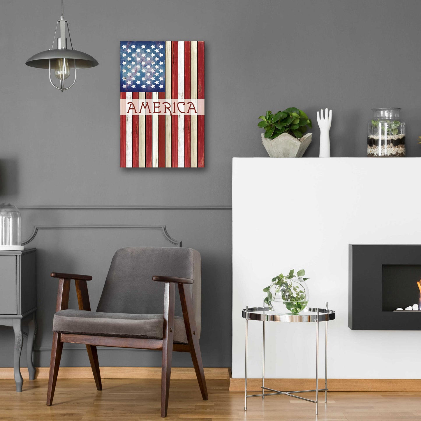 Epic Art 'American Flag' by Cindy Jacobs, Acrylic Glass Wall Art,16x24