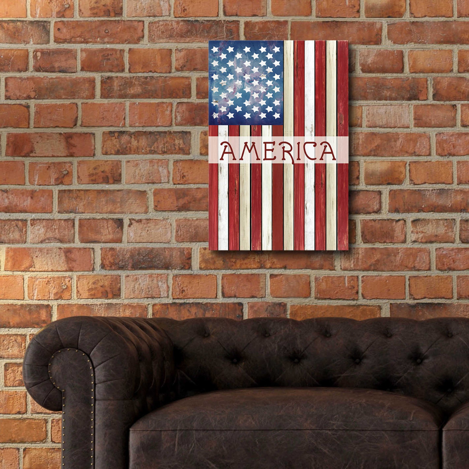 Epic Art 'American Flag' by Cindy Jacobs, Acrylic Glass Wall Art,16x24