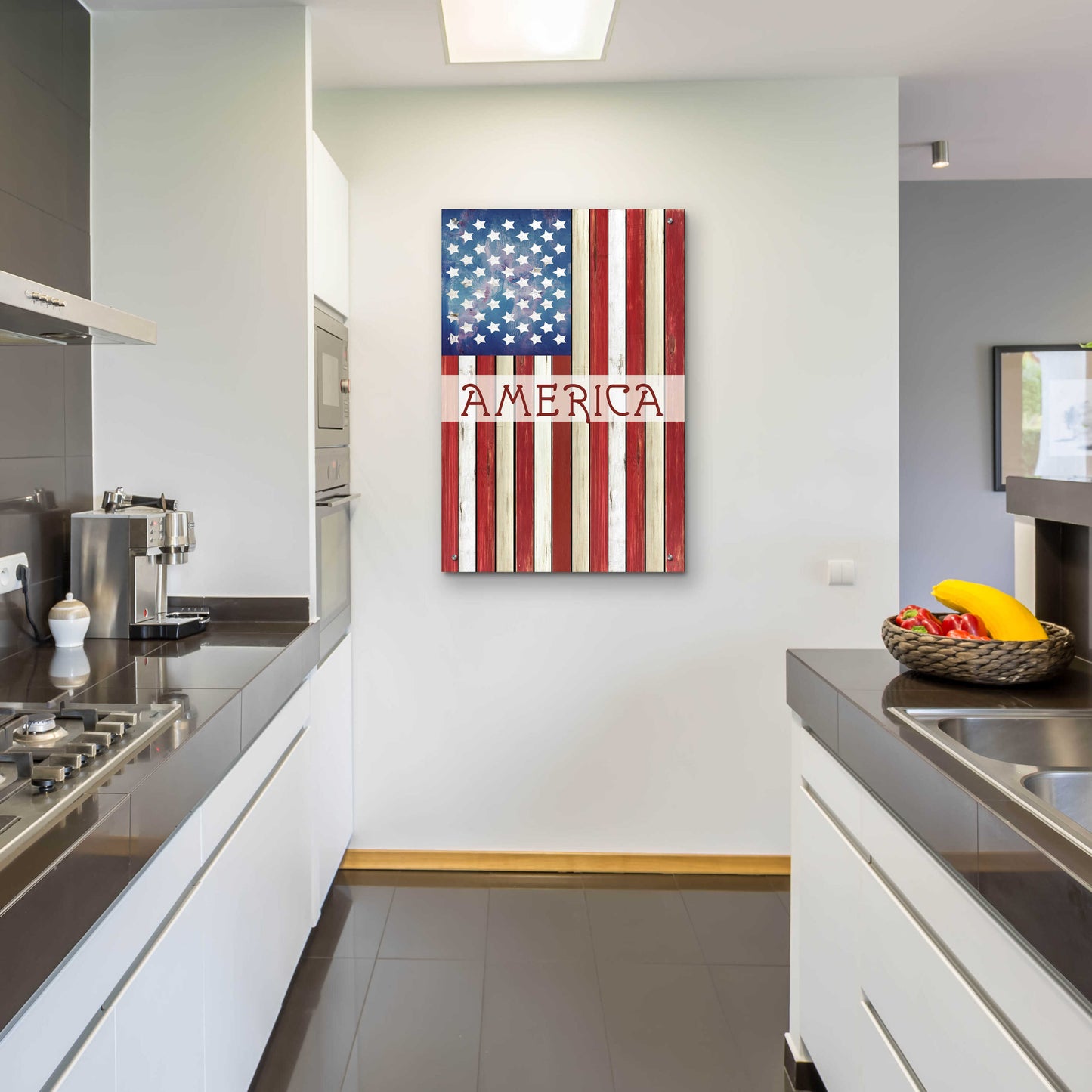 Epic Art 'American Flag' by Cindy Jacobs, Acrylic Glass Wall Art,24x36