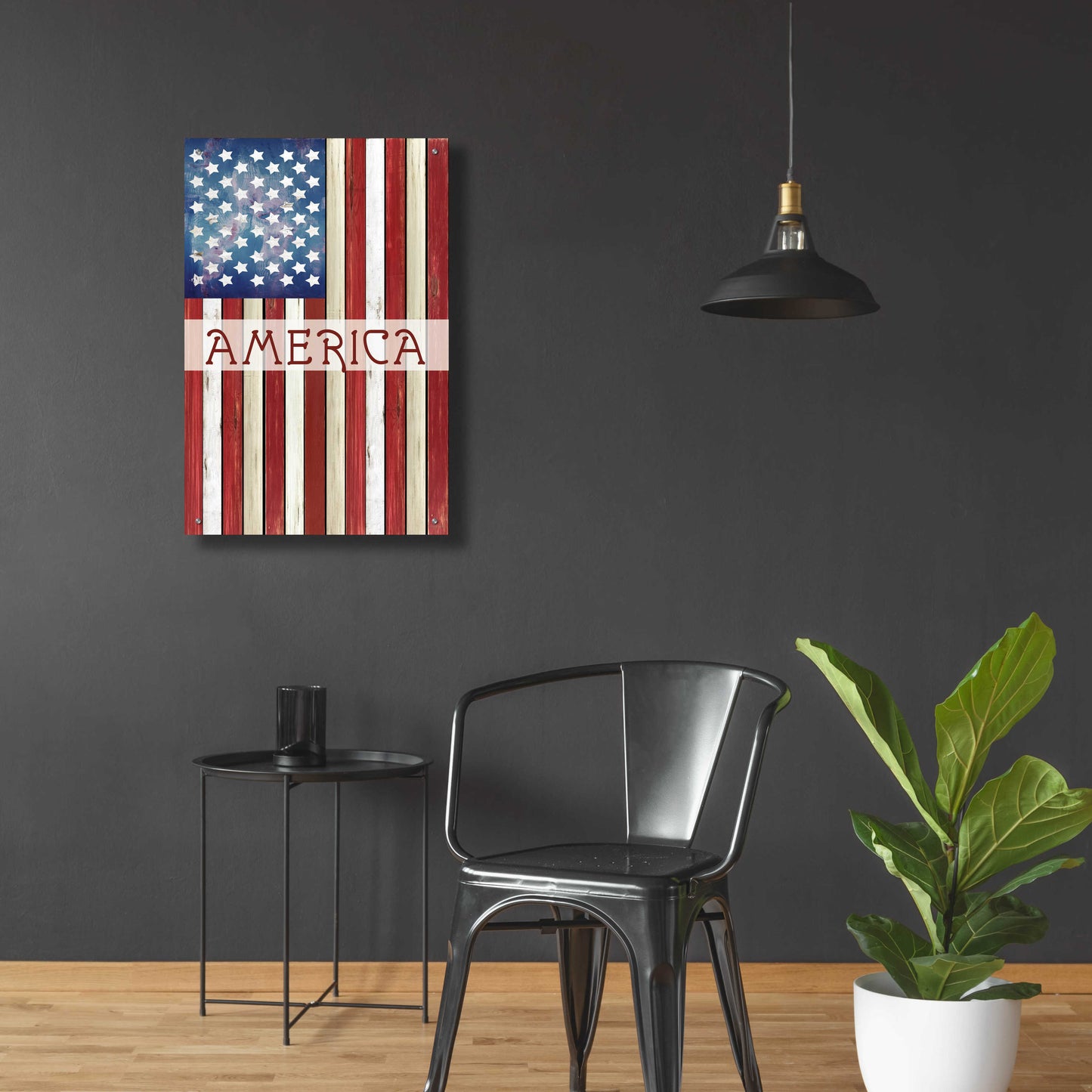 Epic Art 'American Flag' by Cindy Jacobs, Acrylic Glass Wall Art,24x36