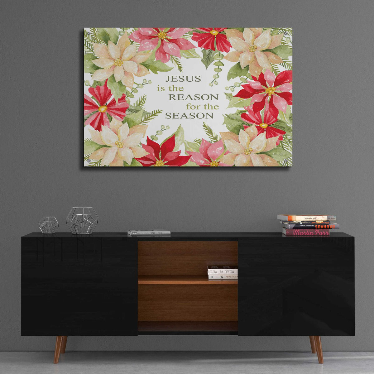 Jesus is the Reason For the Season by Cindy Jacobs - 36x24 acrylic wall art in a room