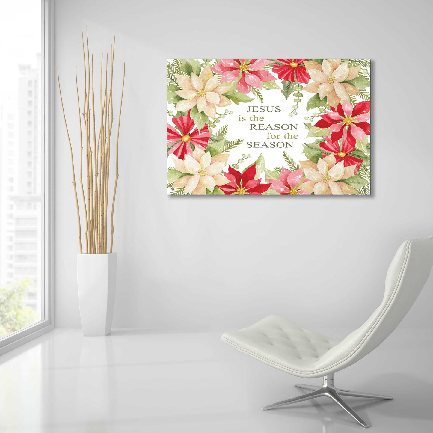 Epic Art 'Jesus is the Reason For the Season' by Cindy Jacobs, Acrylic Glass Wall Art,36x24