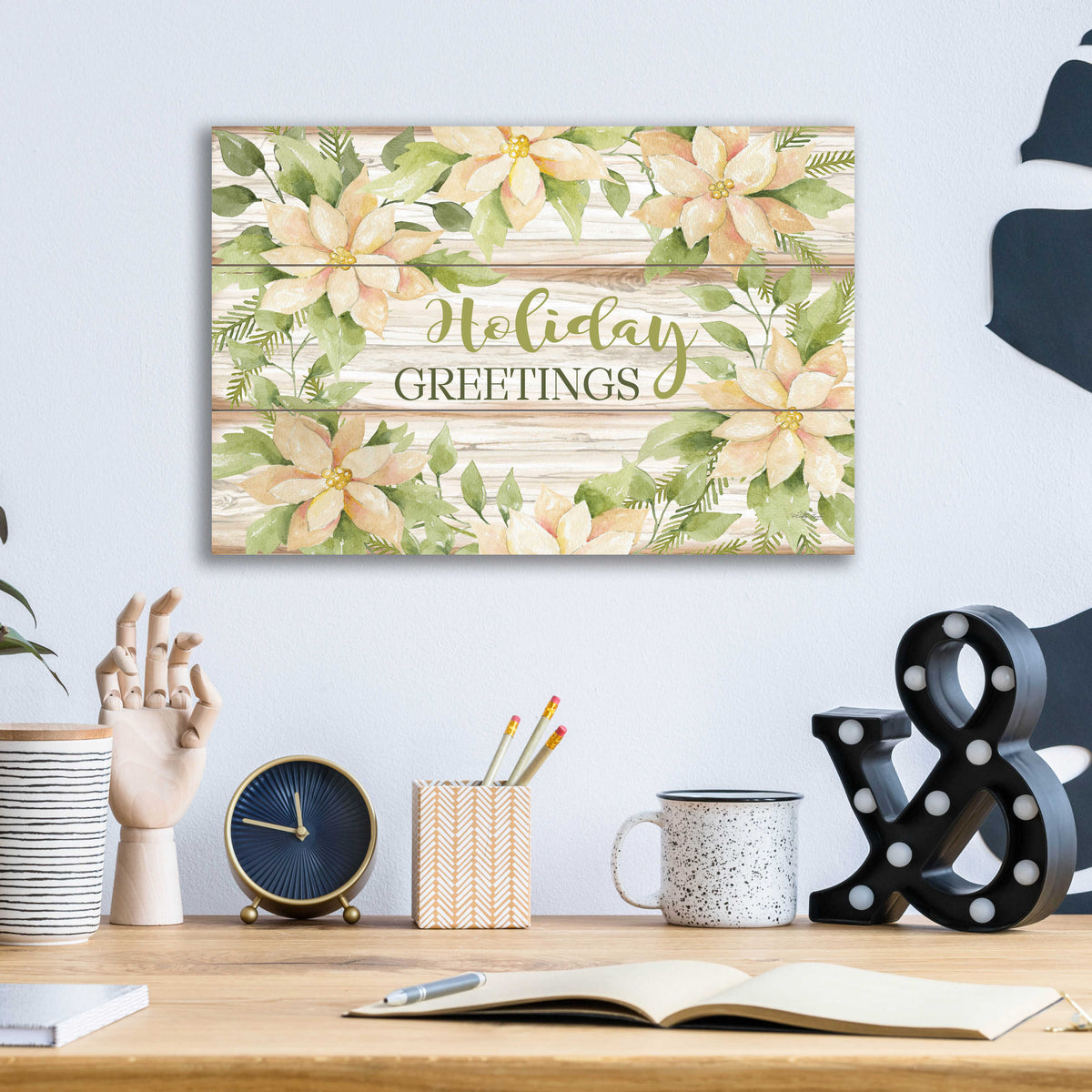 Epic Art 'Holiday Greetings' by Cindy Jacobs, Acrylic Glass Wall Art,16x12