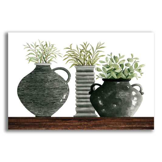 Epic Art 'Black Vase Set' by Cindy Jacobs, Acrylic Glass Wall Art