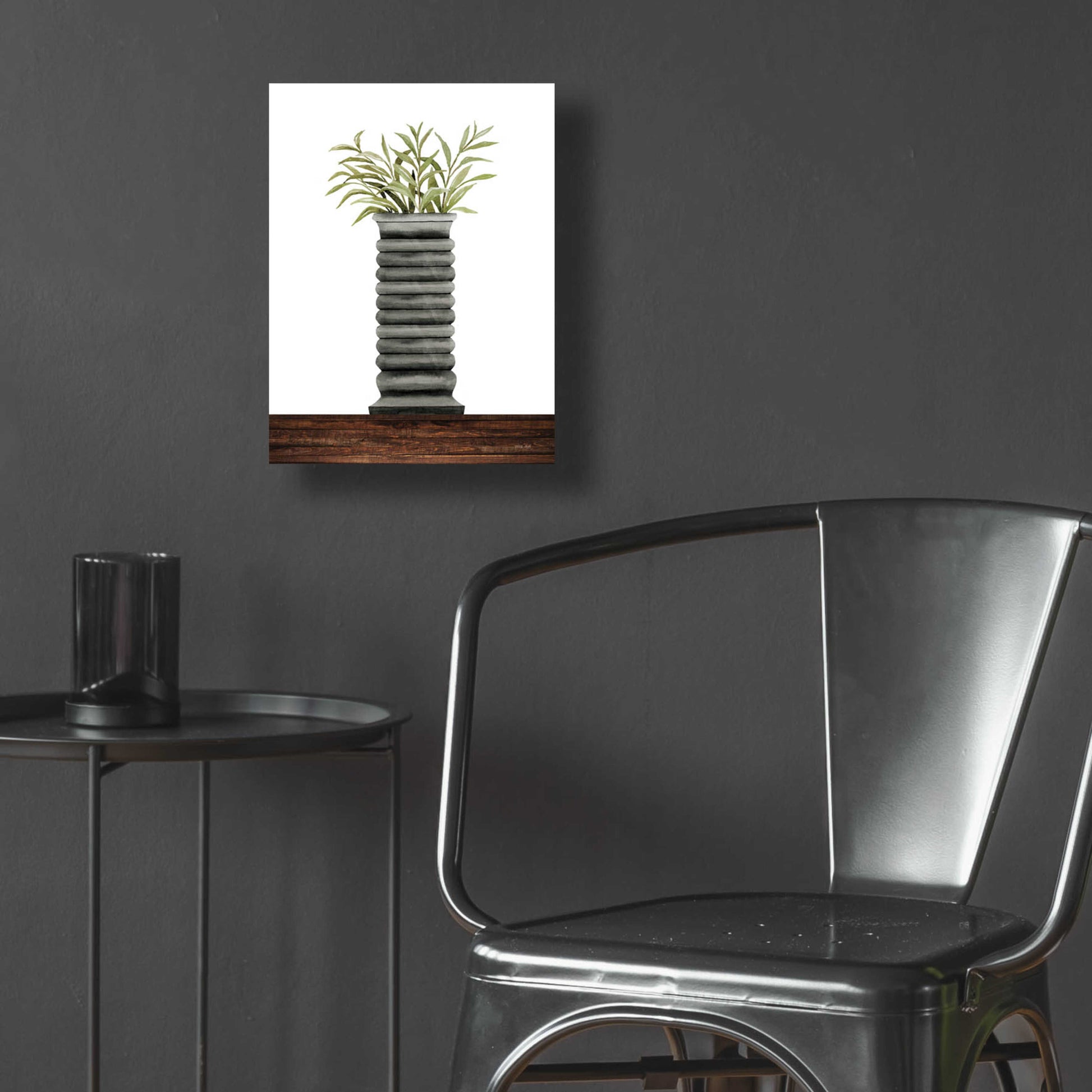 Epic Art 'Gray Vase' by Cindy Jacobs, Acrylic Glass Wall Art,12x16