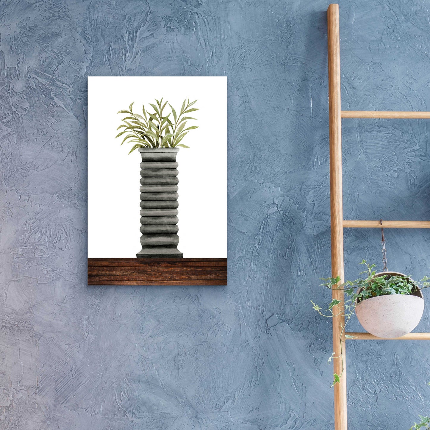 Epic Art 'Gray Vase' by Cindy Jacobs, Acrylic Glass Wall Art,16x24