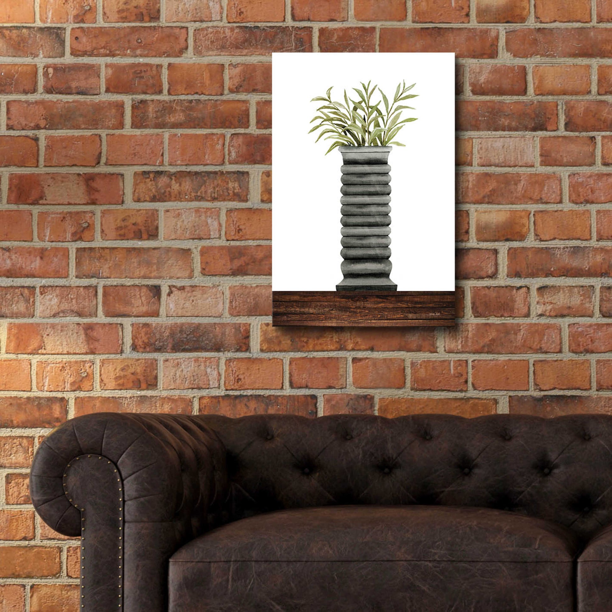 Epic Art 'Gray Vase' by Cindy Jacobs, Acrylic Glass Wall Art,16x24