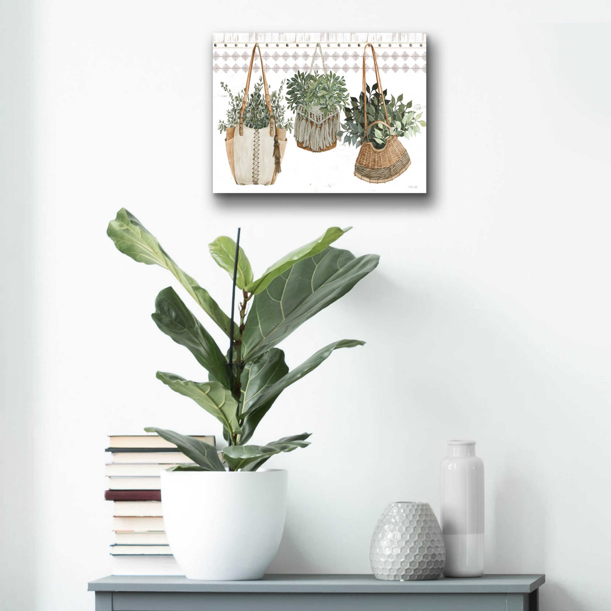 Epic Art 'Plant Purses' by Cindy Jacobs, Acrylic Glass Wall Art,16x12