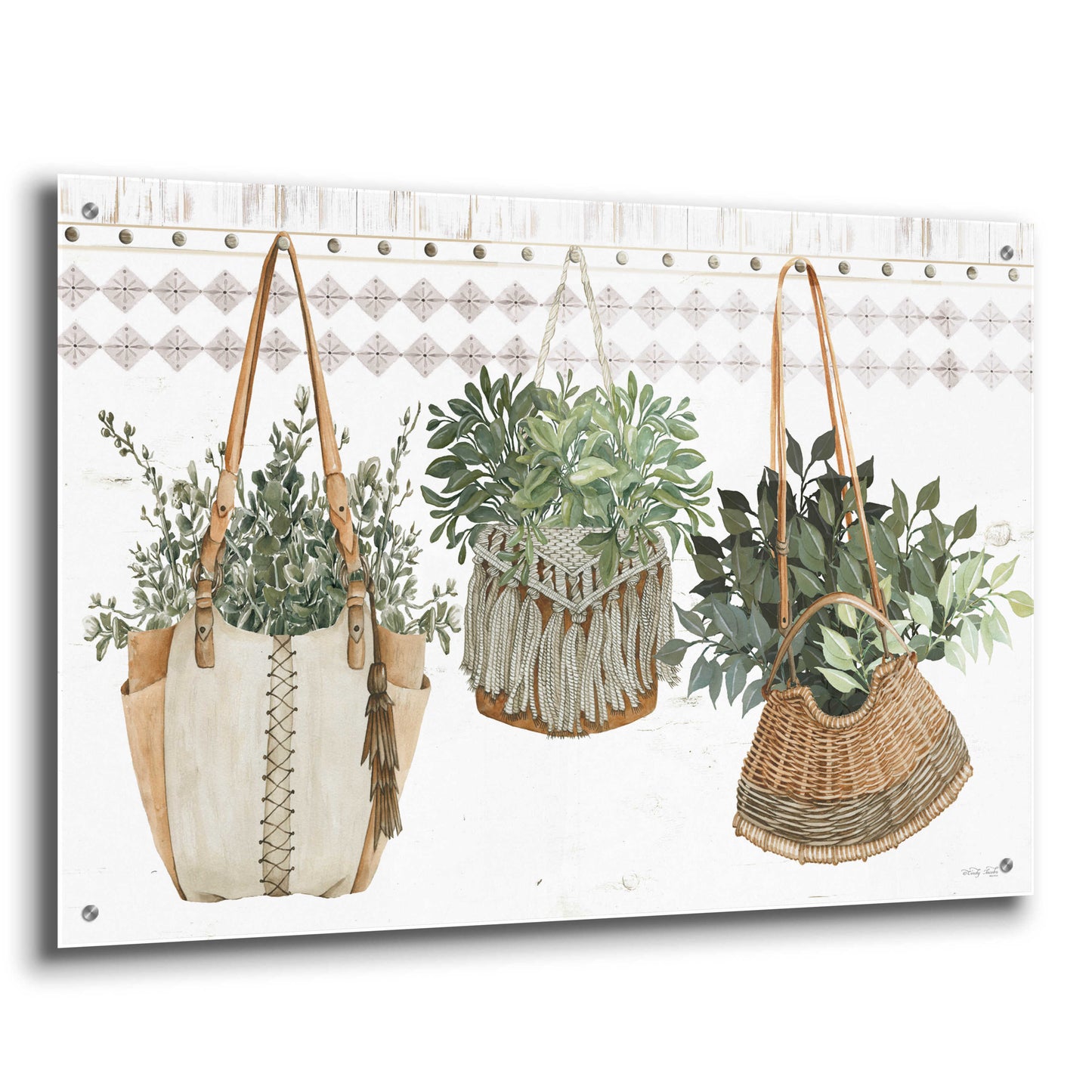 Epic Art 'Plant Purses' by Cindy Jacobs, Acrylic Glass Wall Art,36x24