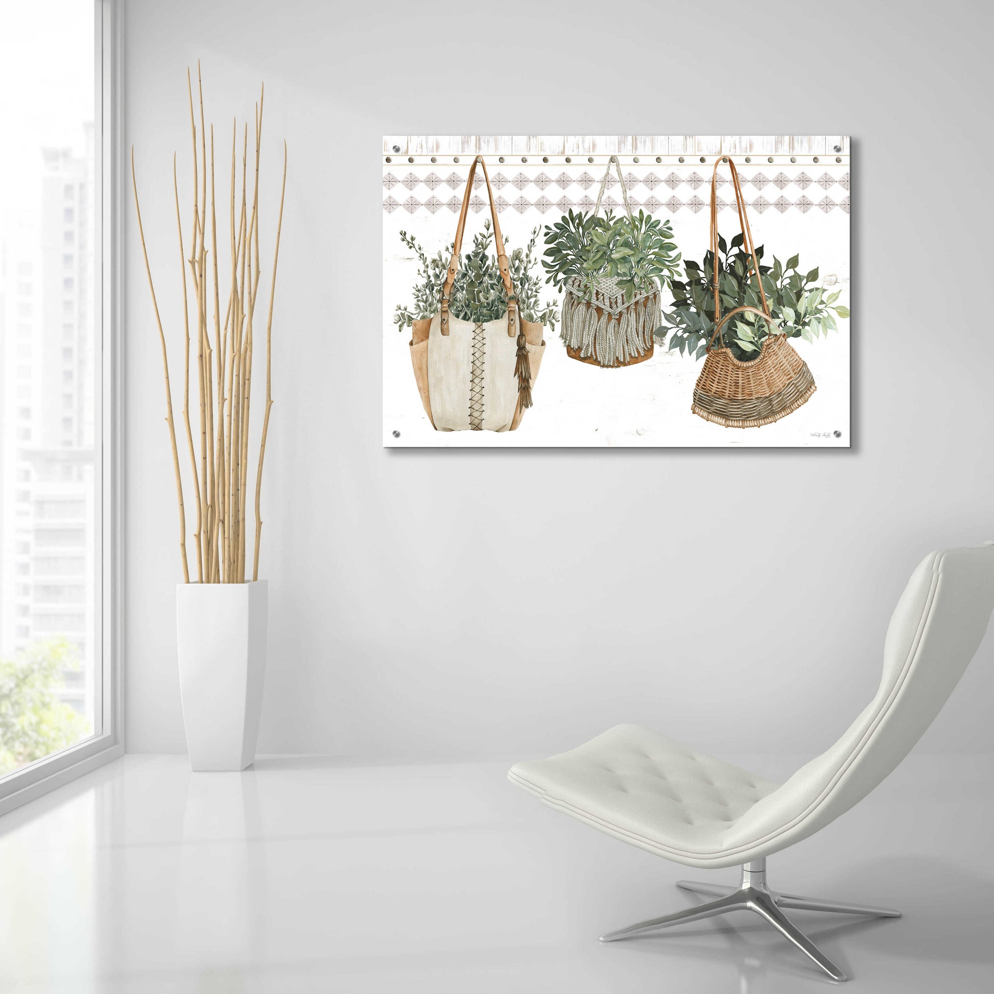 Epic Art 'Plant Purses' by Cindy Jacobs, Acrylic Glass Wall Art,36x24