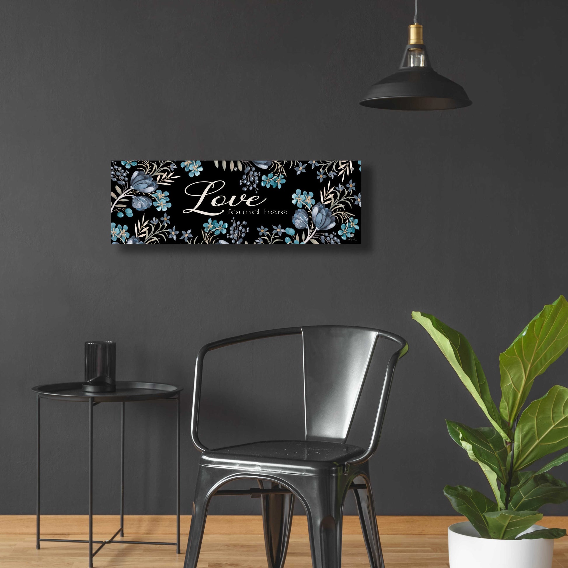 Epic Art 'Love Found Here' by Cindy Jacobs, Acrylic Glass Wall Art,36x12