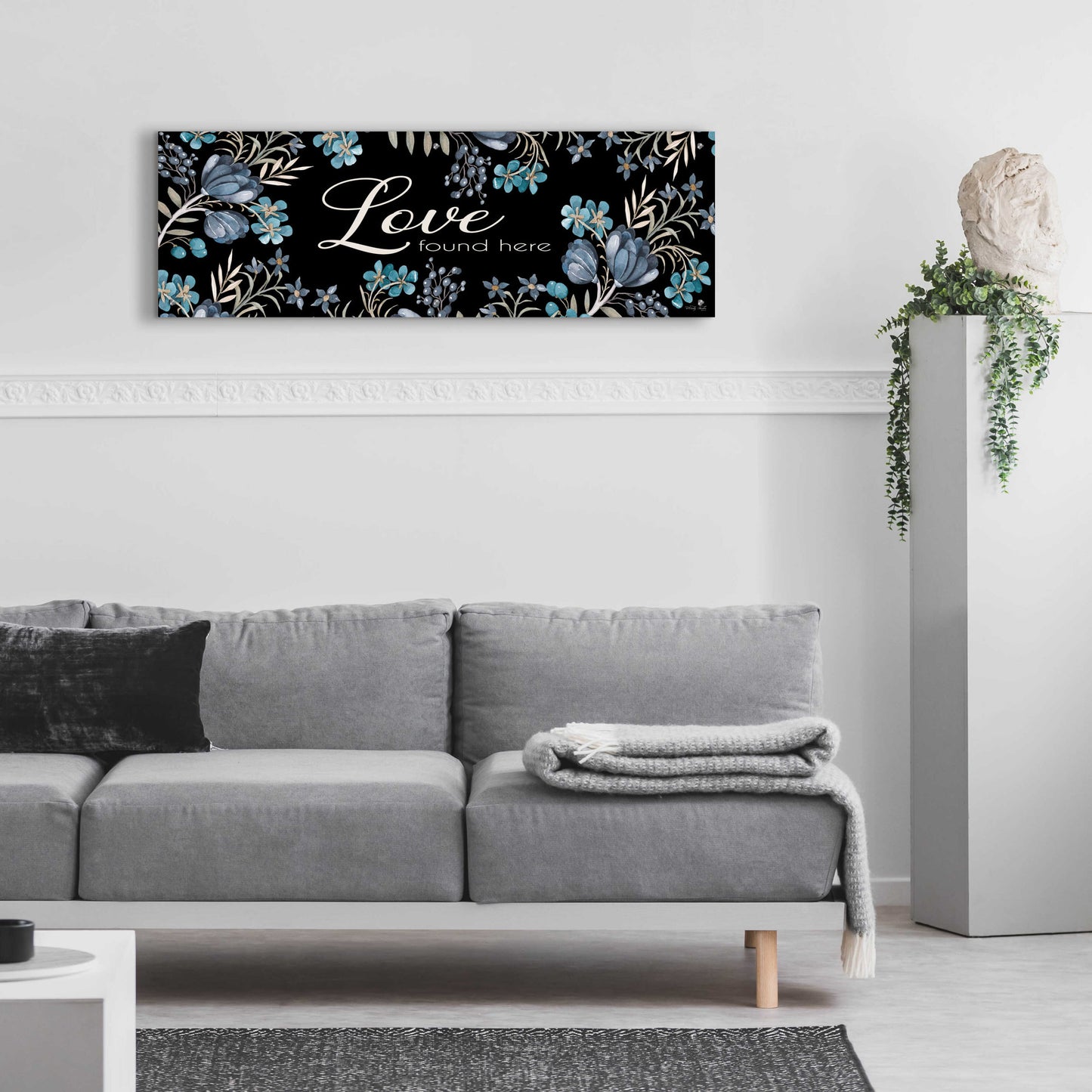 Epic Art 'Love Found Here' by Cindy Jacobs, Acrylic Glass Wall Art,48x16