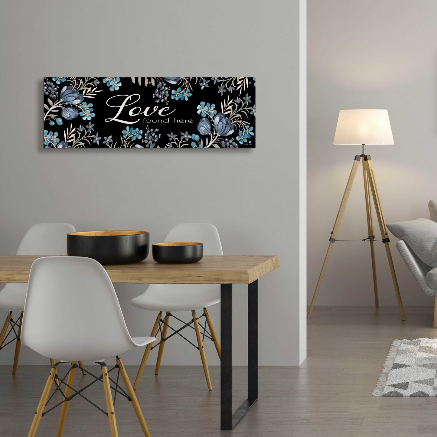 Epic Art 'Love Found Here' by Cindy Jacobs, Acrylic Glass Wall Art,48x16