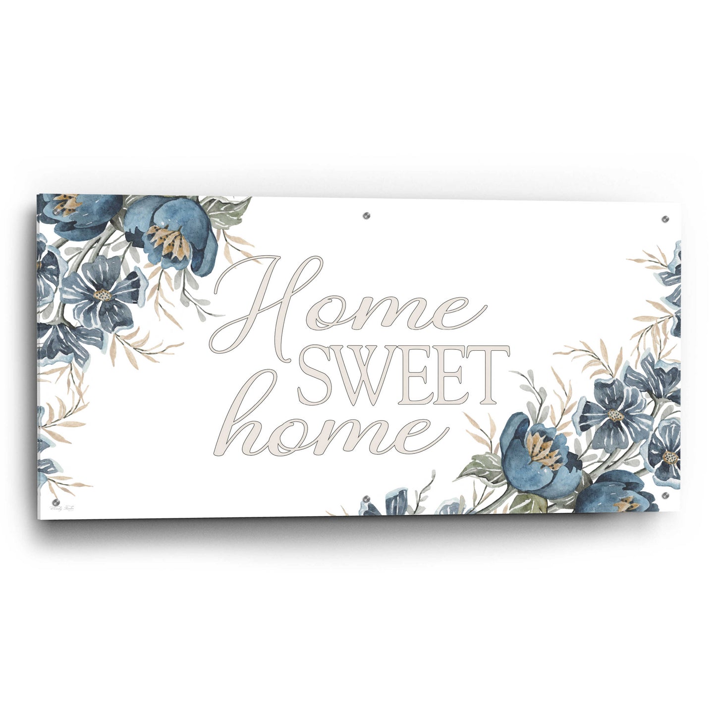 Epic Art 'Home Sweet Home 2' by Cindy Jacobs, Acrylic Glass Wall Art,48x24