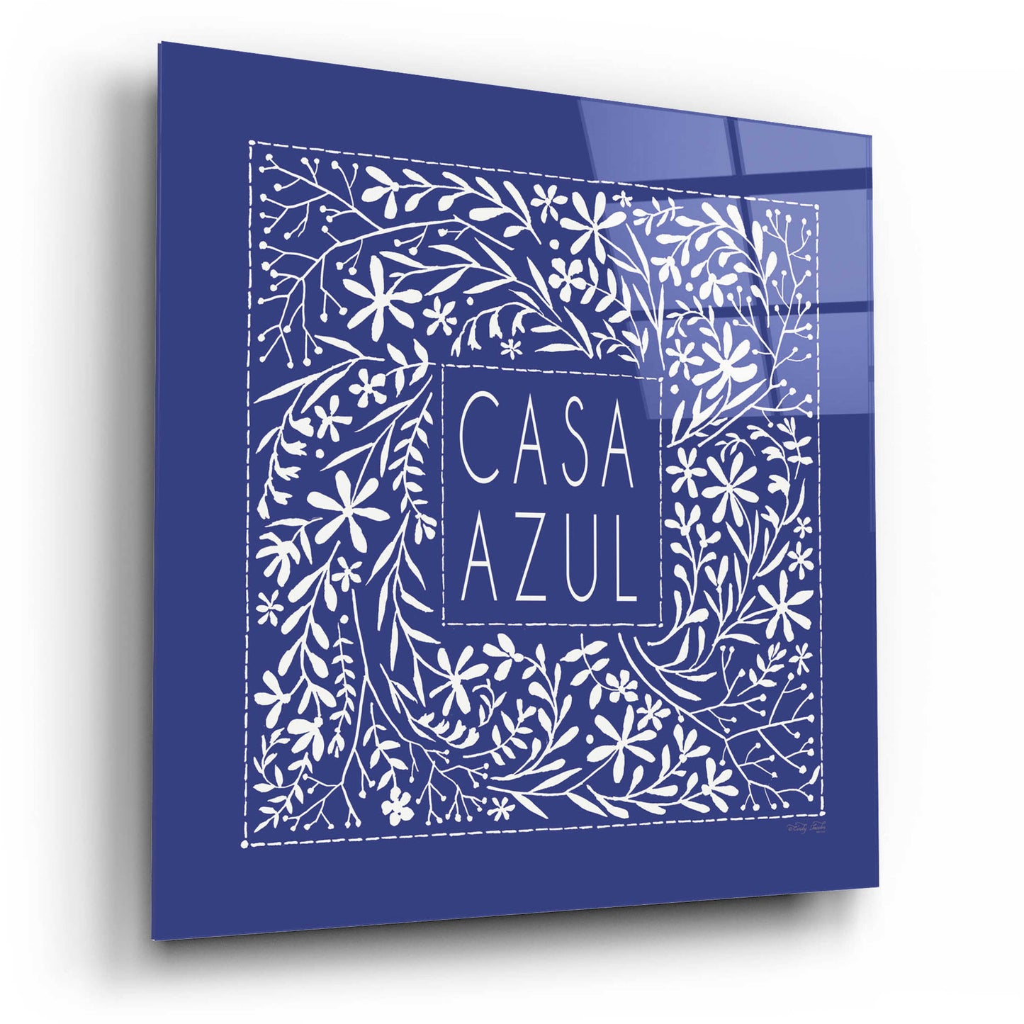 Epic Art 'Casa Azul' by Cindy Jacobs, Acrylic Glass Wall Art,12x12