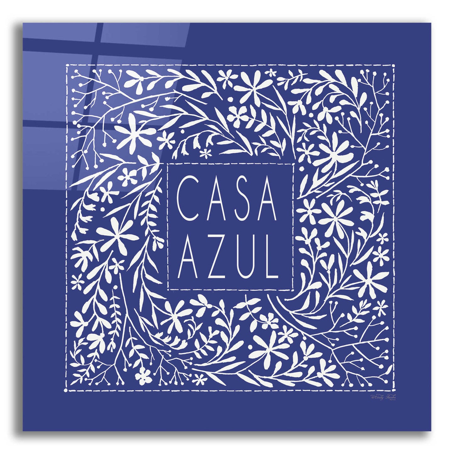 Epic Art 'Casa Azul' by Cindy Jacobs, Acrylic Glass Wall Art,12x12