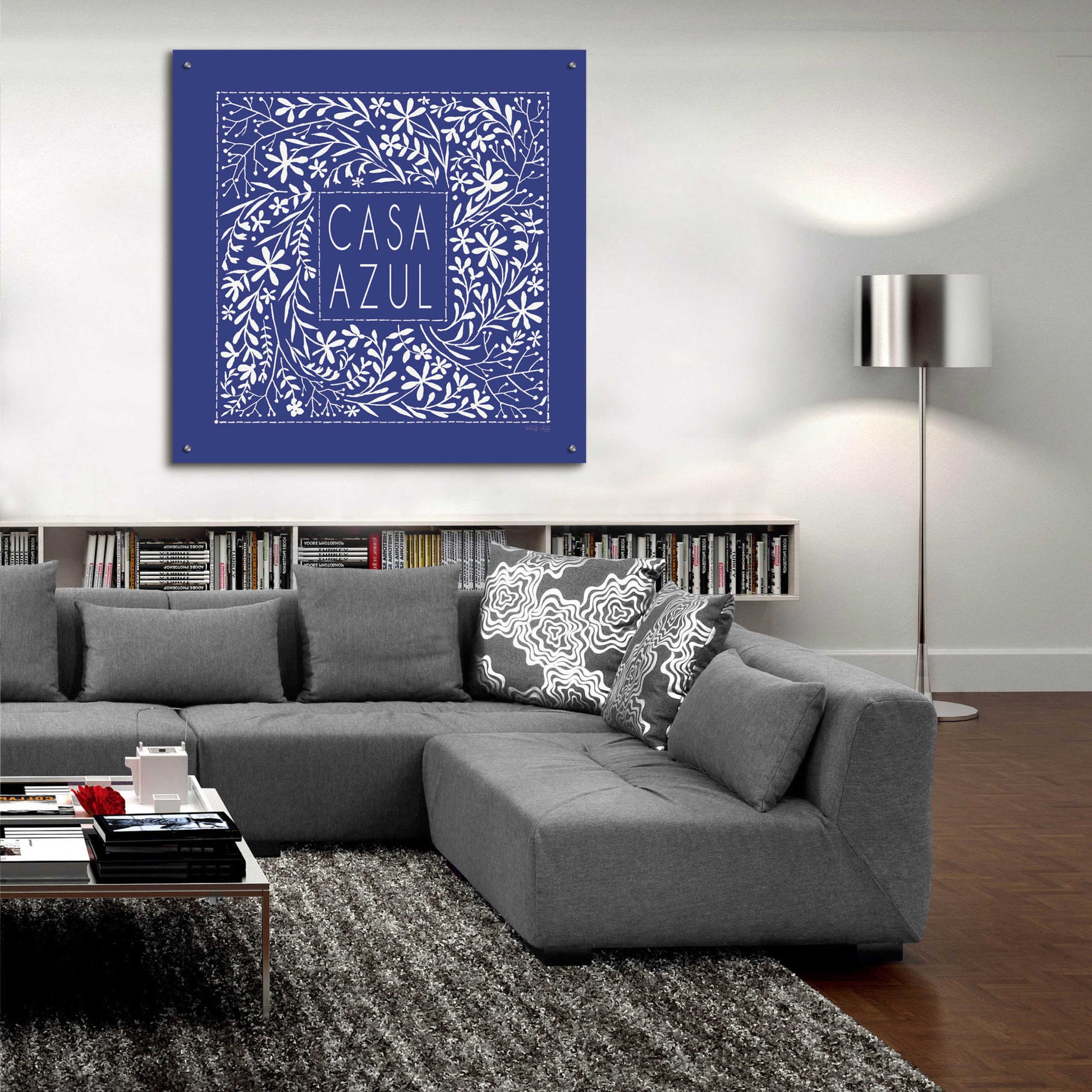 Epic Art 'Casa Azul' by Cindy Jacobs, Acrylic Glass Wall Art,36x36