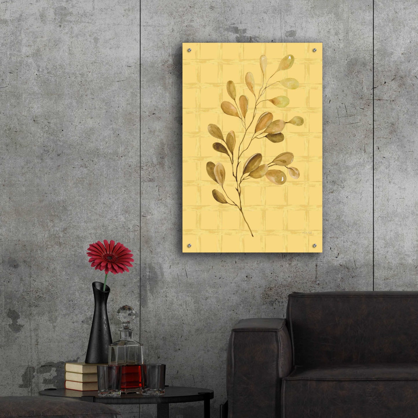 Epic Art 'Golden Dogwood' by Cindy Jacobs, Acrylic Glass Wall Art,24x36