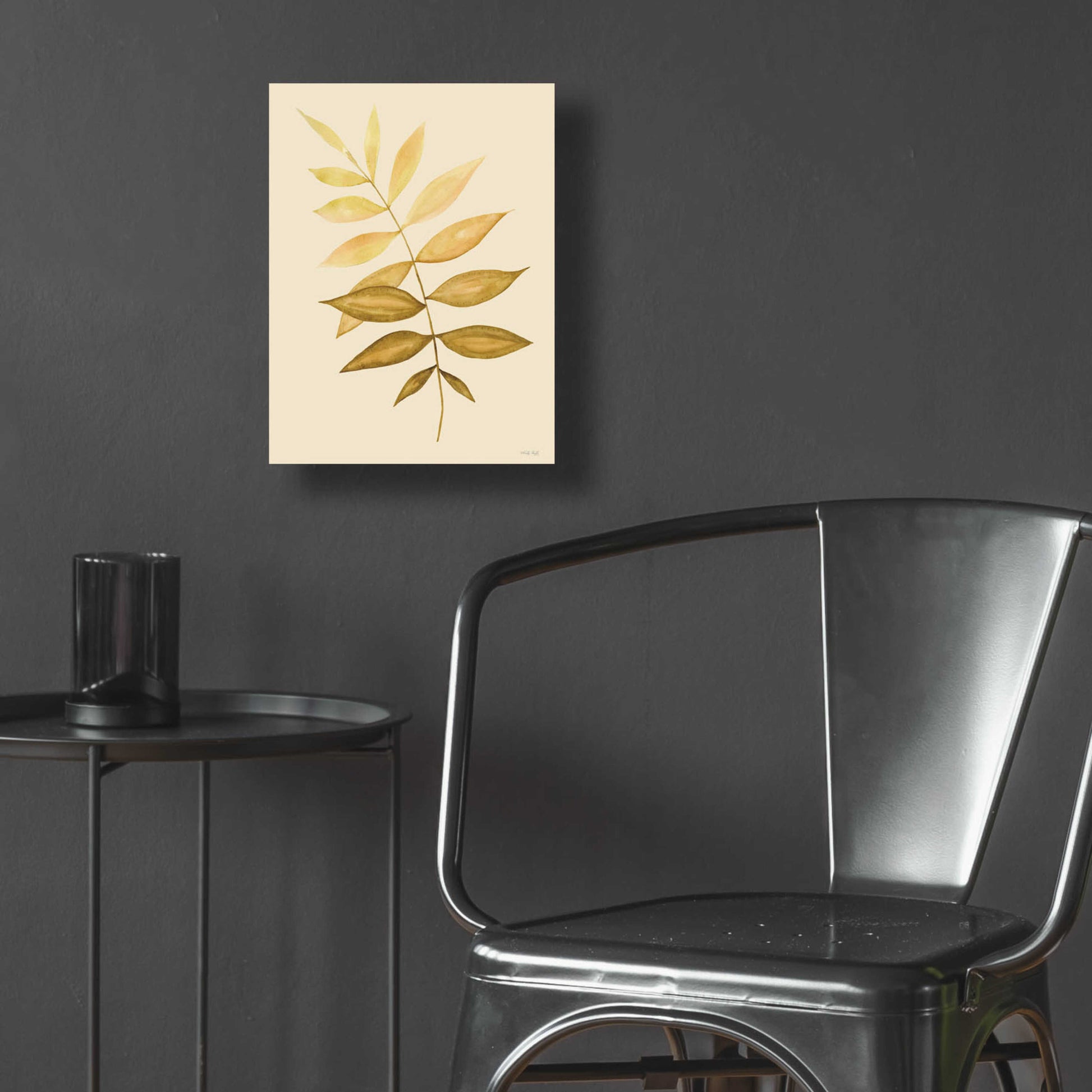 Epic Art 'Golden Fern' by Cindy Jacobs, Acrylic Glass Wall Art,12x16