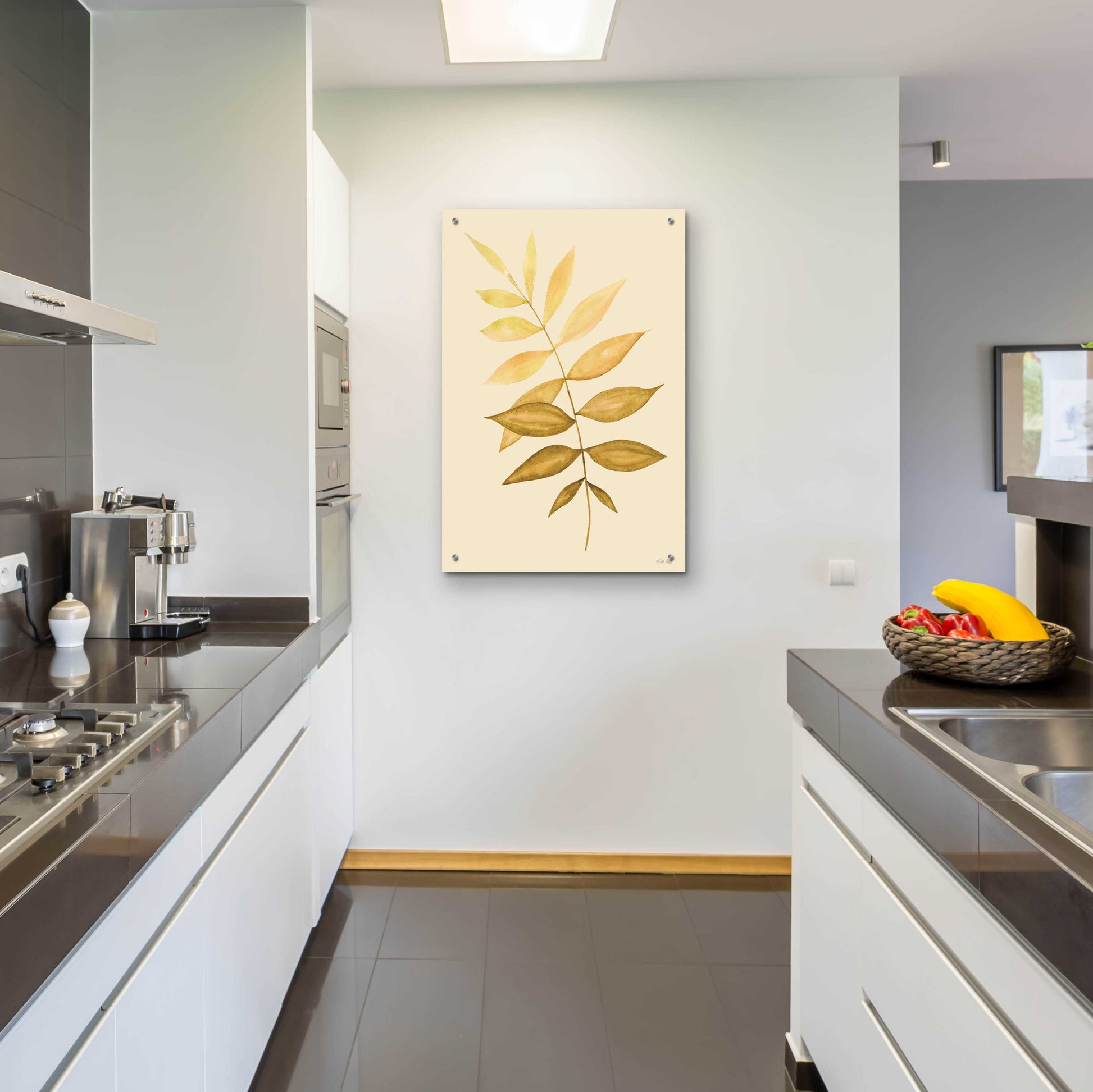 Epic Art 'Golden Fern' by Cindy Jacobs, Acrylic Glass Wall Art,24x36