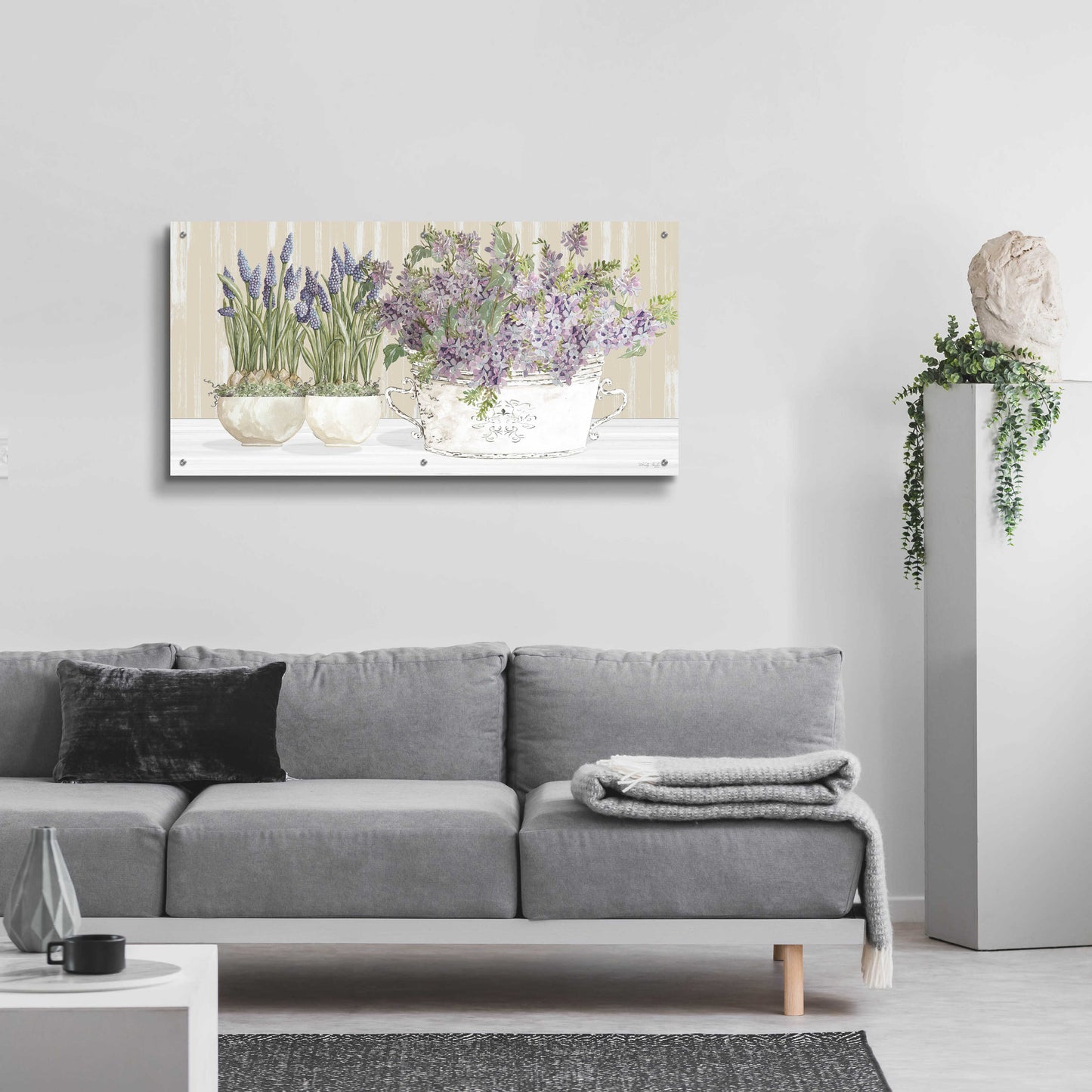 Epic Art 'Life is Better with Flowers' by Cindy Jacobs, Acrylic Glass Wall Art,48x24