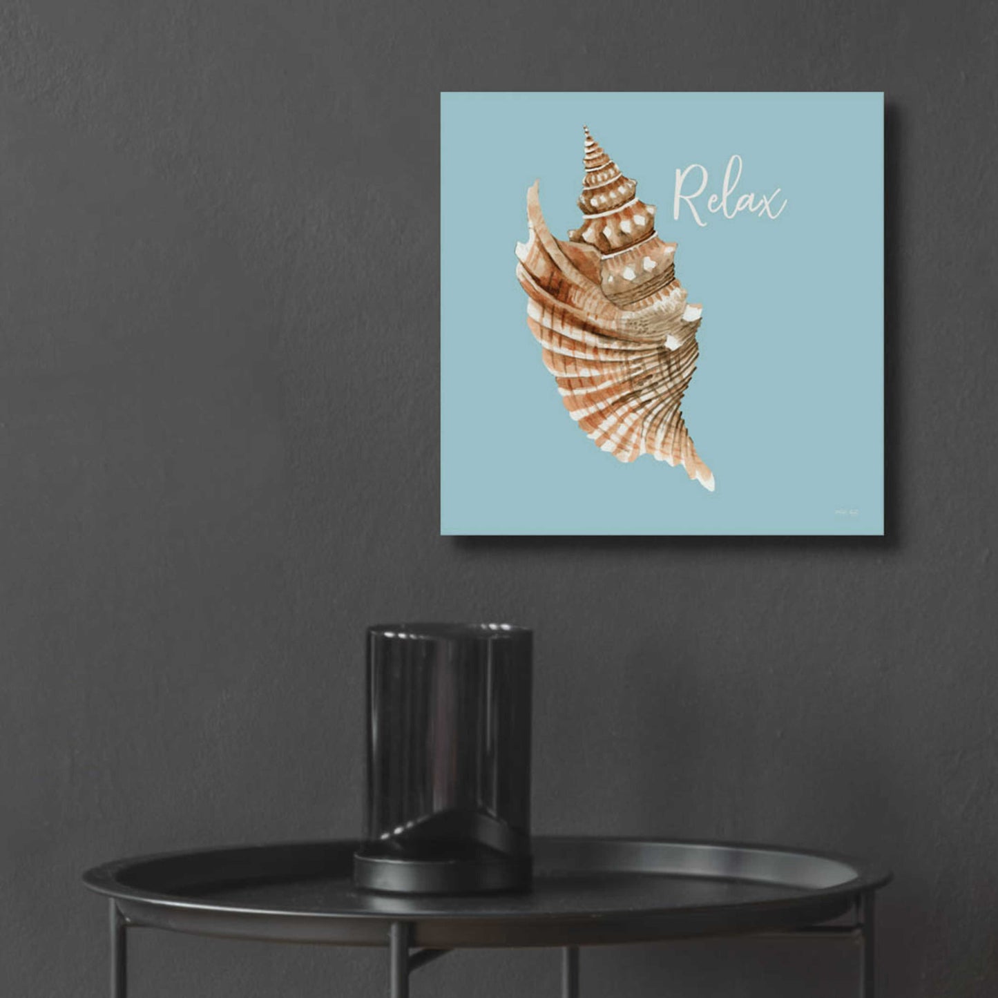 Epic Art 'Relax Seashell' by Cindy Jacobs, Acrylic Glass Wall Art,12x12