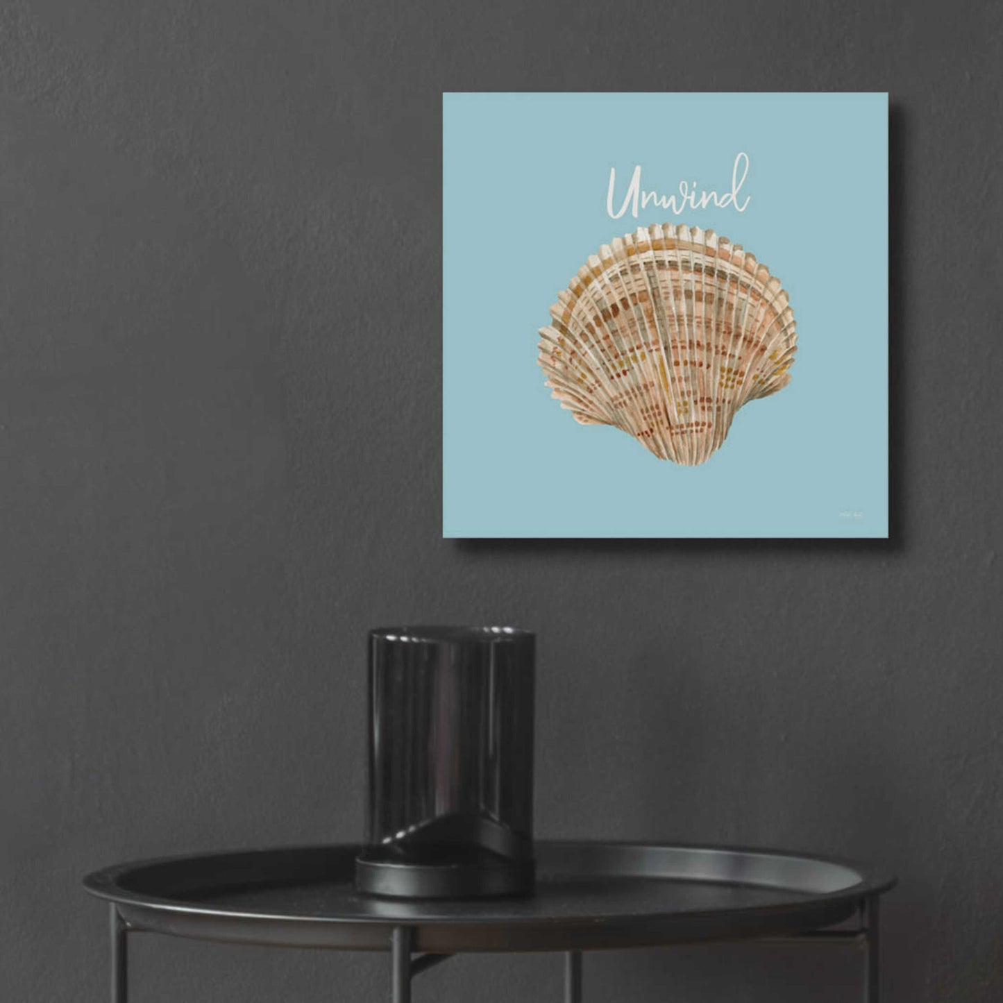 Epic Art 'Unwind Seashell' by Cindy Jacobs, Acrylic Glass Wall Art,12x12