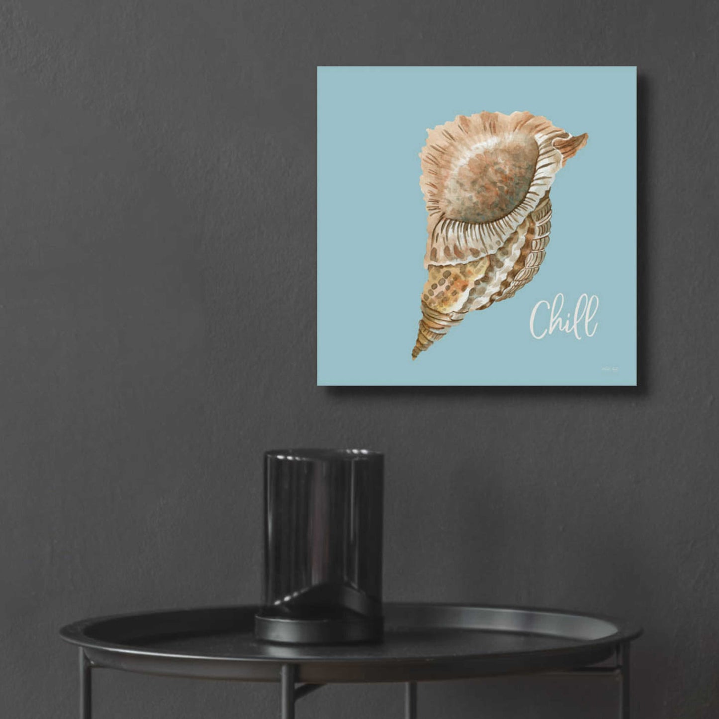 Epic Art 'Chill Seashell' by Cindy Jacobs, Acrylic Glass Wall Art,12x12