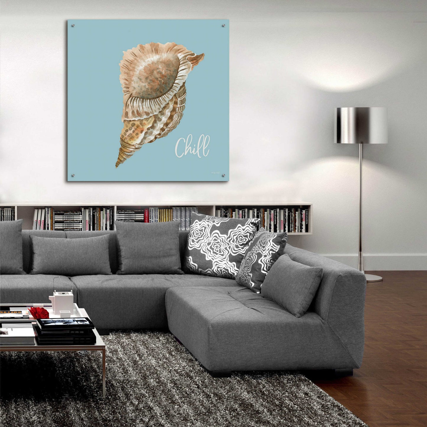 Epic Art 'Chill Seashell' by Cindy Jacobs, Acrylic Glass Wall Art,36x36