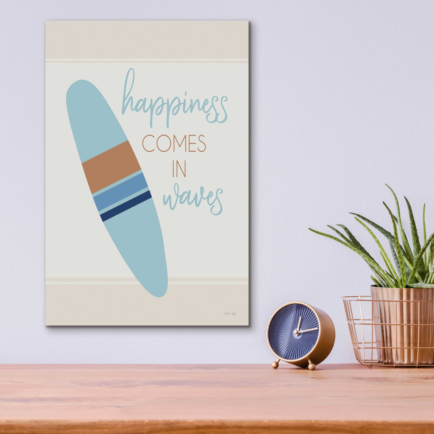 Epic Art 'Happiness Comes in Waves' by Cindy Jacobs, Acrylic Glass Wall Art,12x16