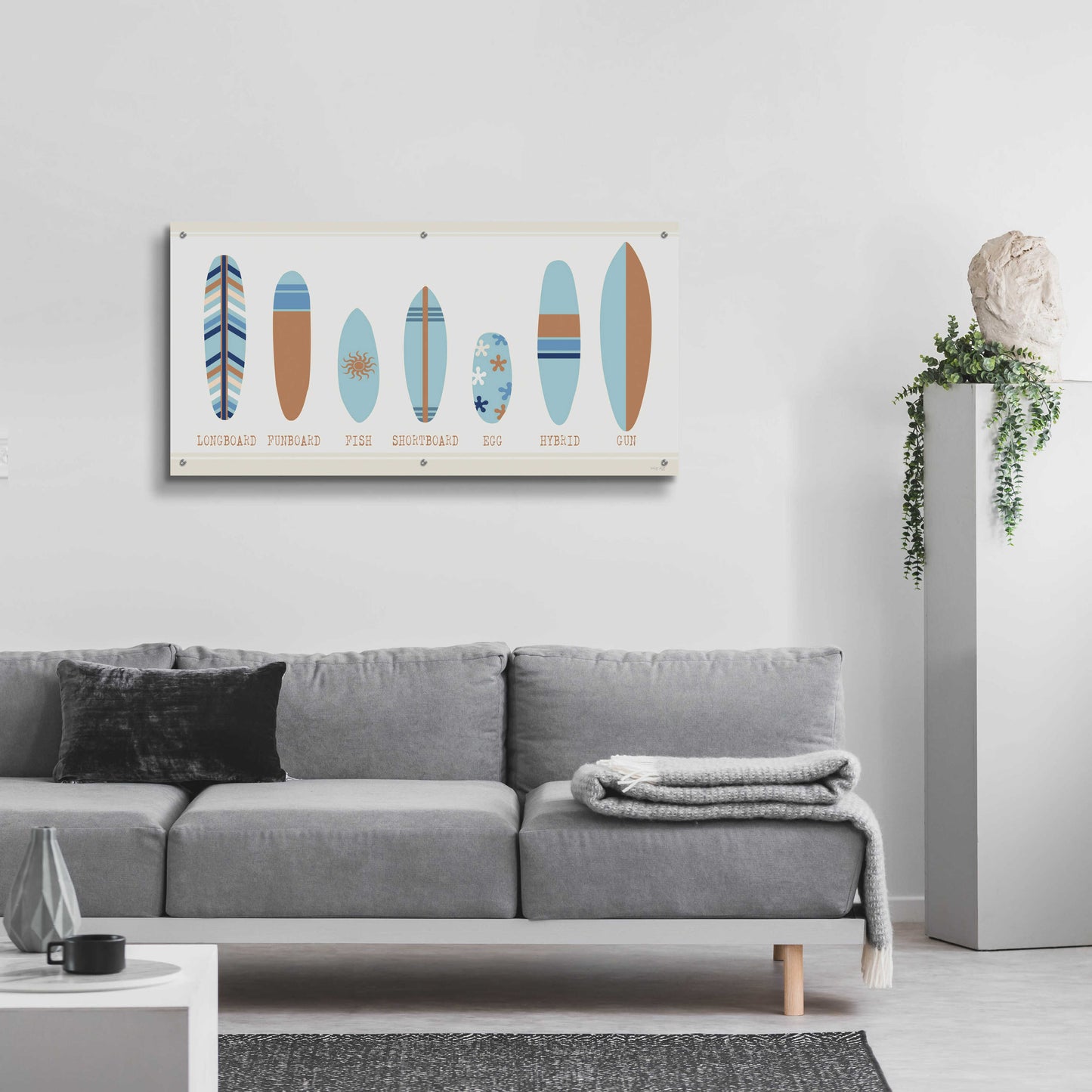 Epic Art 'Surfboards a Plenty' by Cindy Jacobs, Acrylic Glass Wall Art,48x24