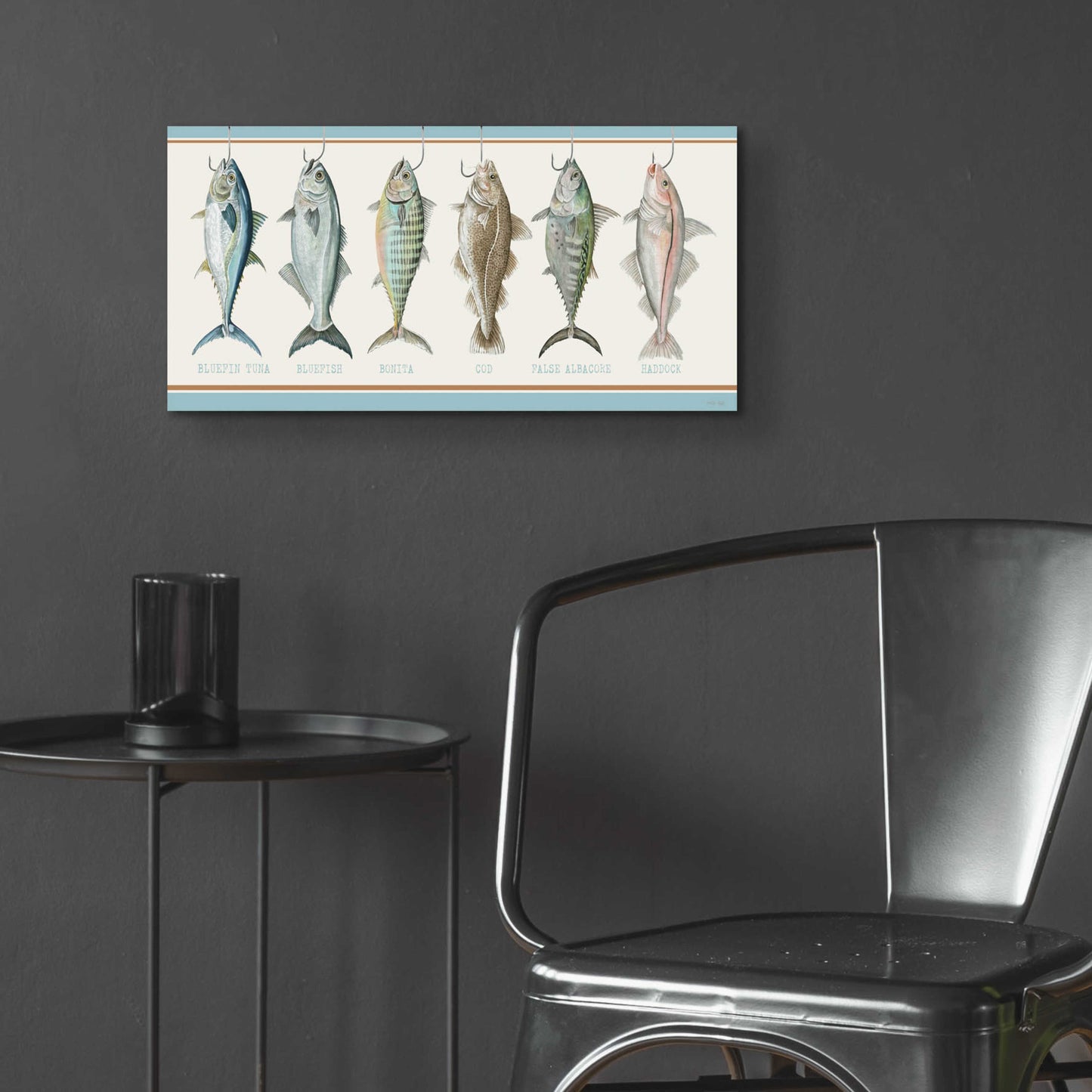 Epic Art 'Bunch of Fish' by Cindy Jacobs, Acrylic Glass Wall Art,24x12