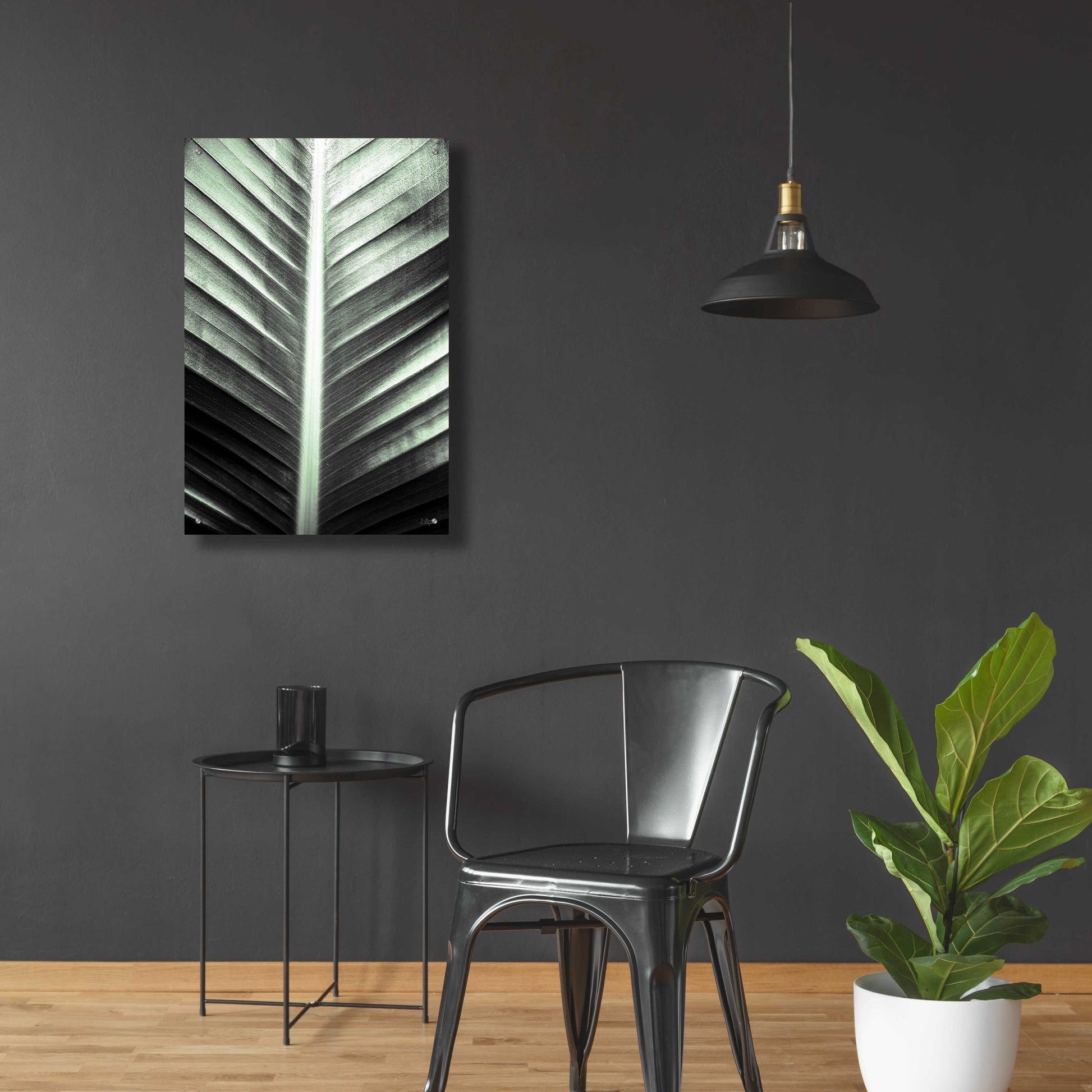 Epic Art 'Leaf Lines' by Donnie Quillen, Acrylic Glass Wall Art,24x36