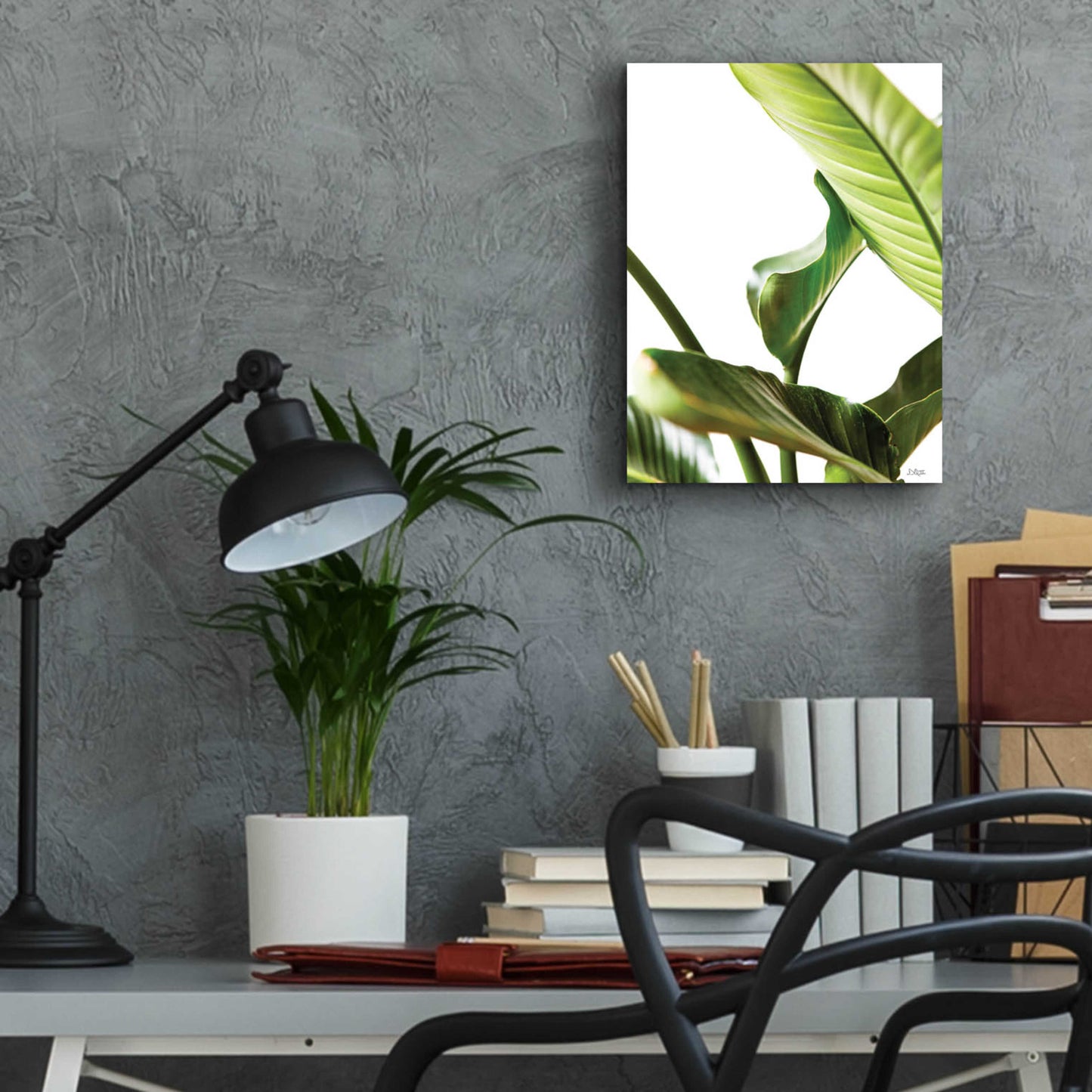 Epic Art 'Plant Leaves' by Donnie Quillen, Acrylic Glass Wall Art,12x16