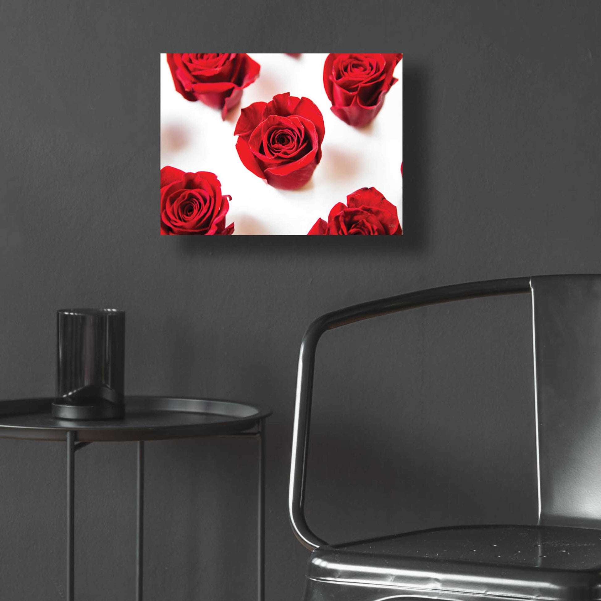 Epic Art 'Red Roses I' by Donnie Quillen, Acrylic Glass Wall Art,16x12