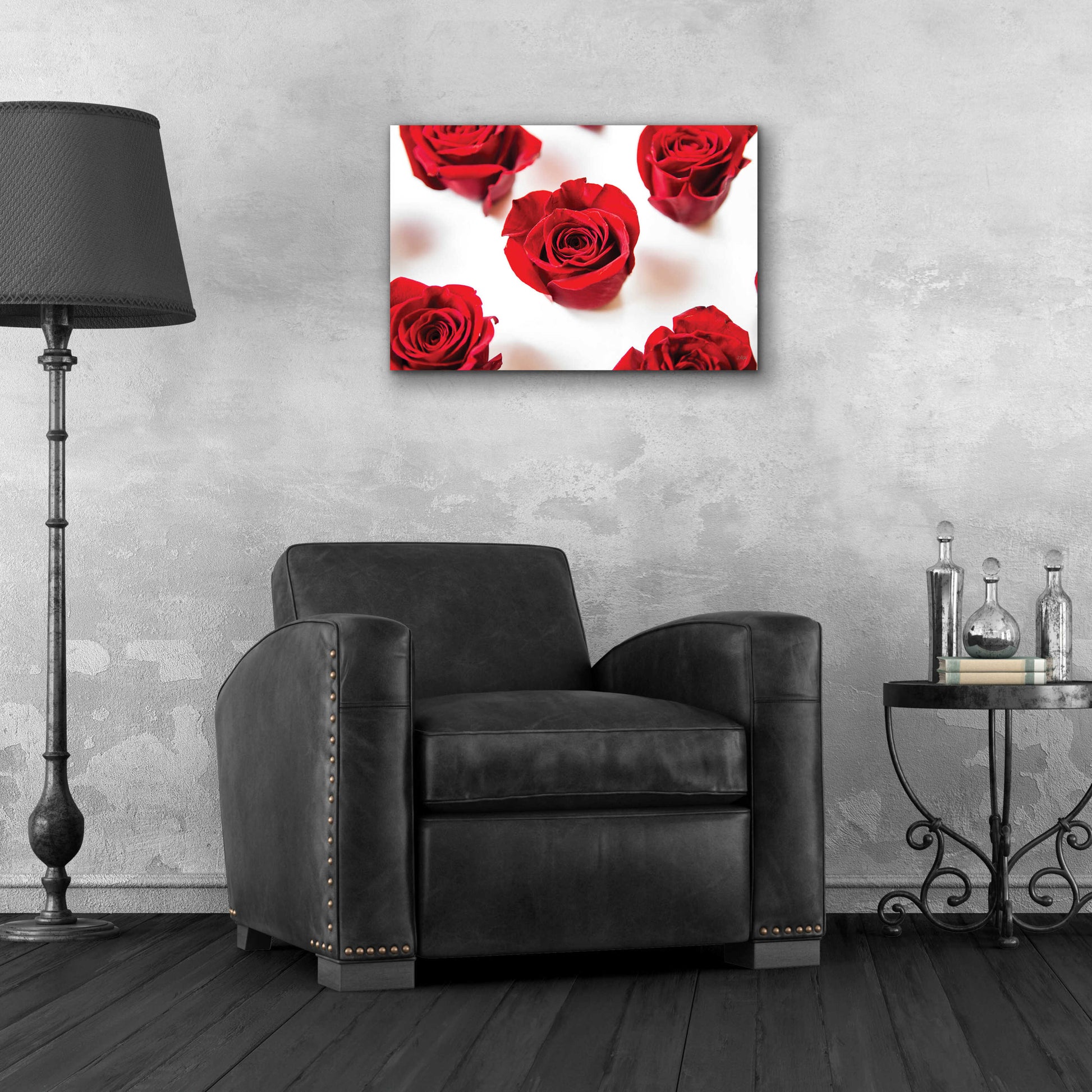 Epic Art 'Red Roses I' by Donnie Quillen, Acrylic Glass Wall Art,24x16