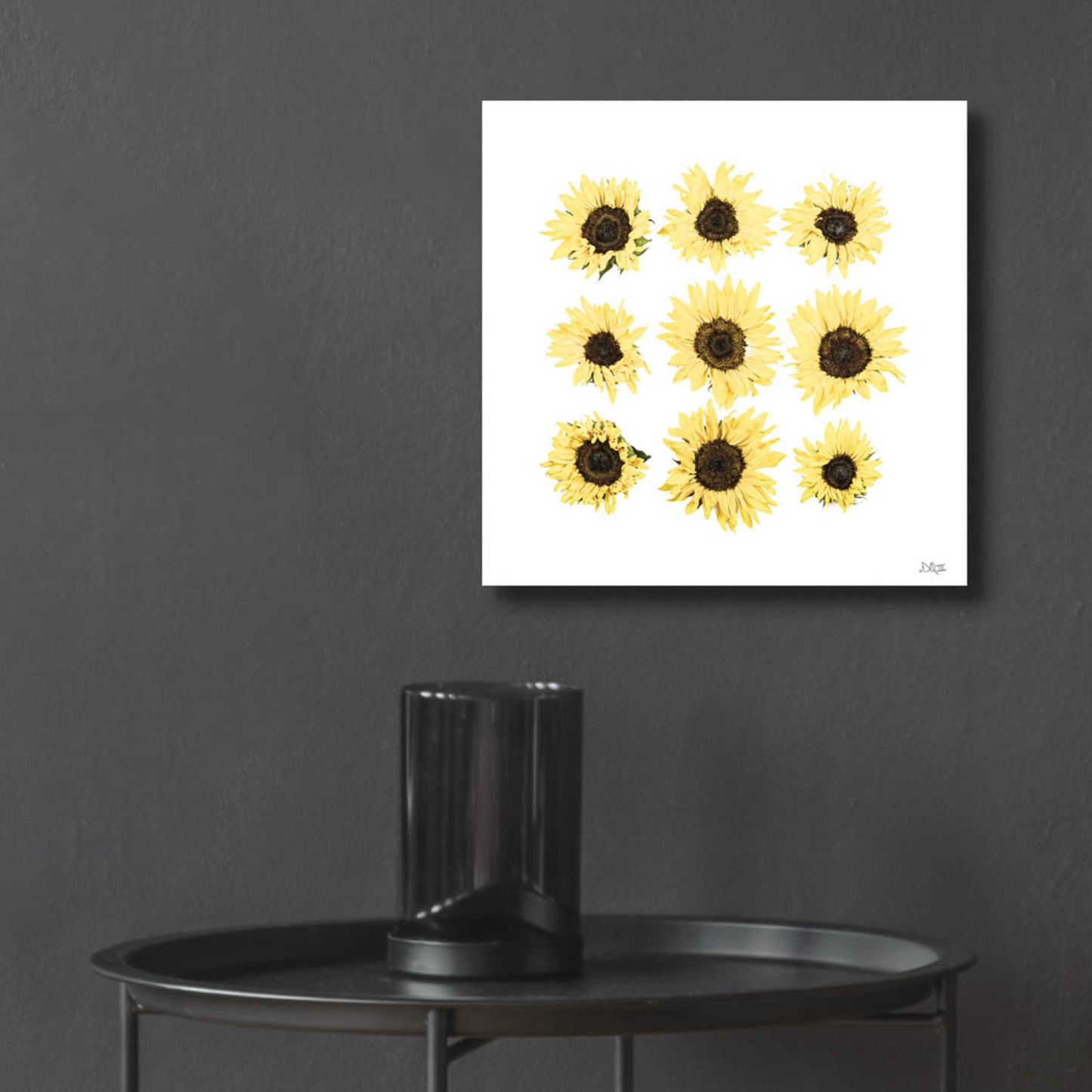 Epic Art 'Sunflowers in a Row II' by Donnie Quillen, Acrylic Glass Wall Art,12x12