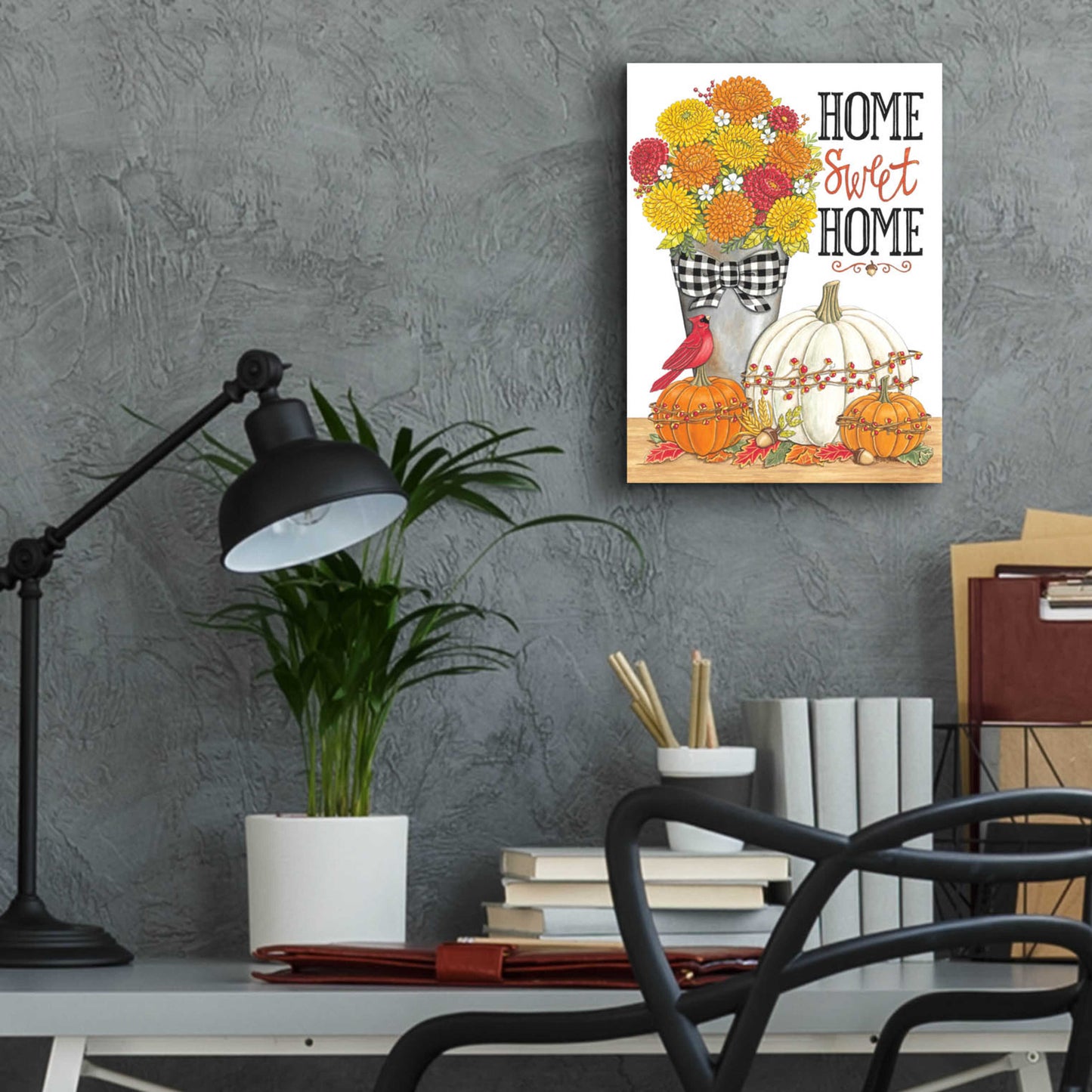 Epic Art 'Home Sweet Home' by Deb Strain, Acrylic Glass Wall Art,12x16