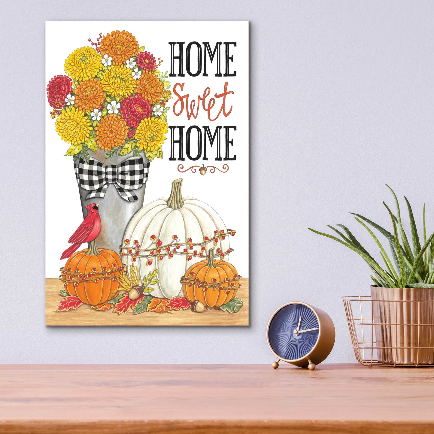 Epic Art 'Home Sweet Home' by Deb Strain, Acrylic Glass Wall Art,12x16