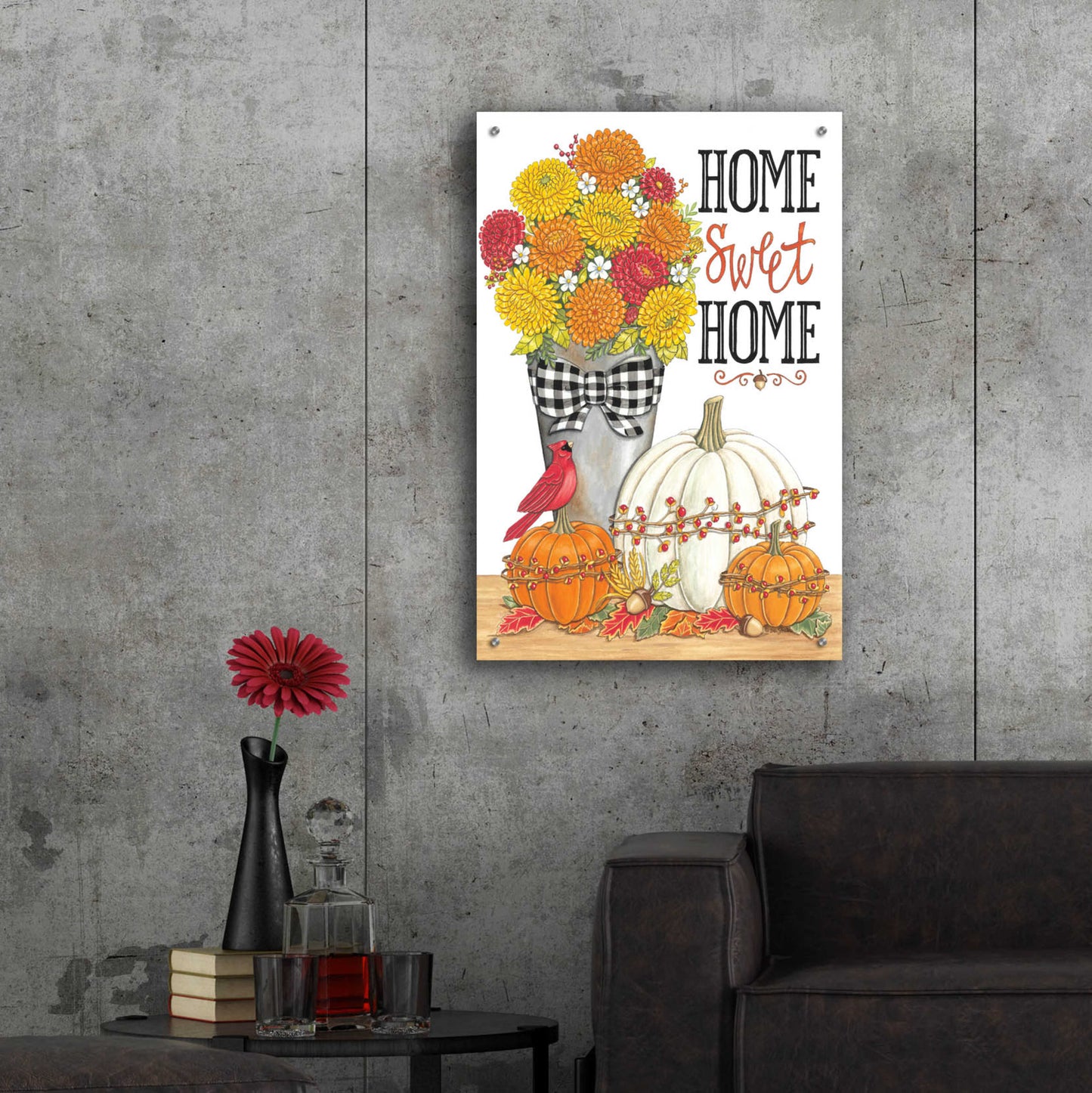 Epic Art 'Home Sweet Home' by Deb Strain, Acrylic Glass Wall Art,24x36