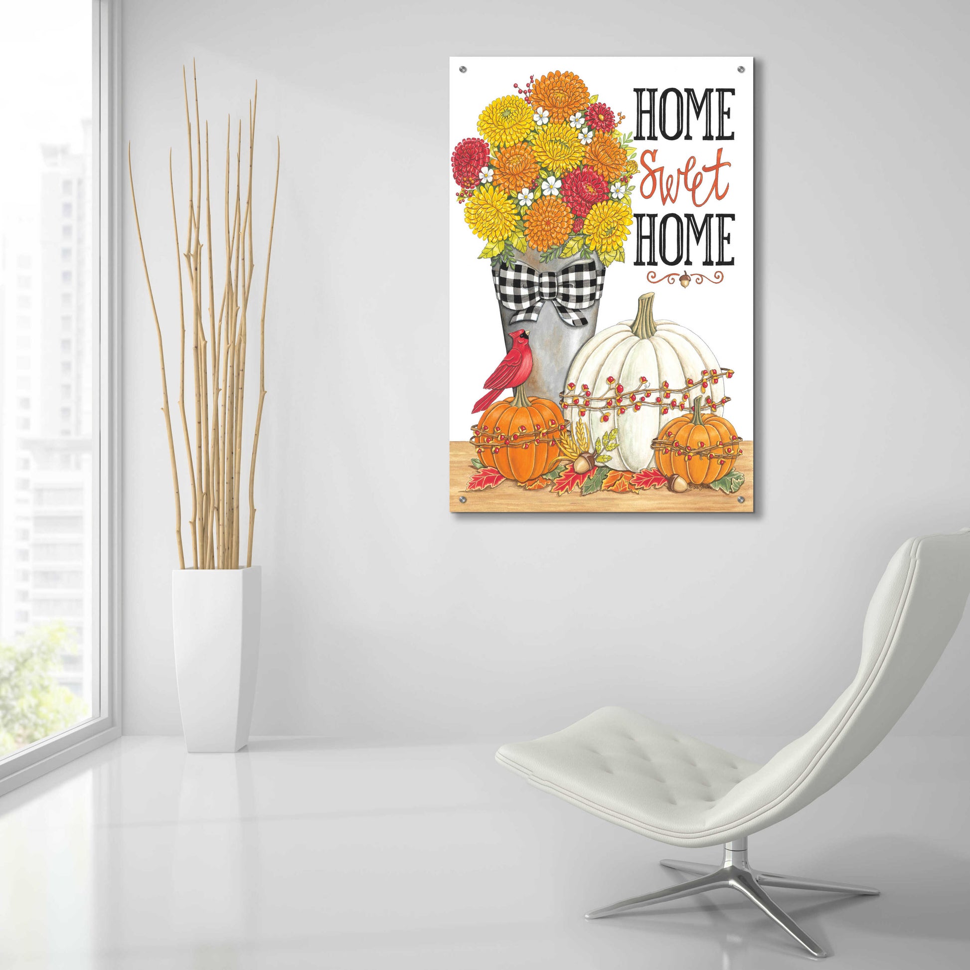 Epic Art 'Home Sweet Home' by Deb Strain, Acrylic Glass Wall Art,24x36