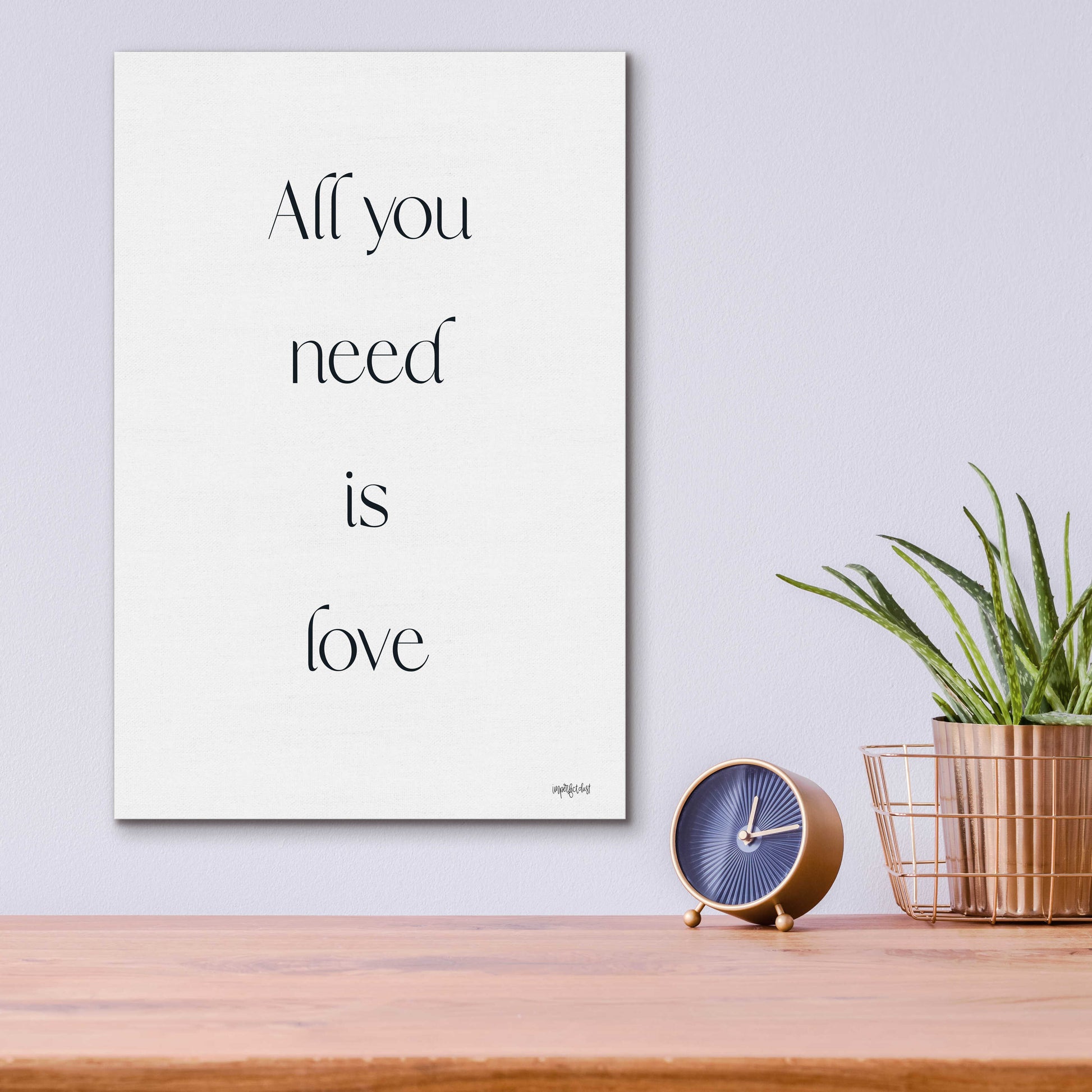 Epic Art 'All You Need is Love' by Imperfect Dust, Acrylic Glass Wall Art,12x16