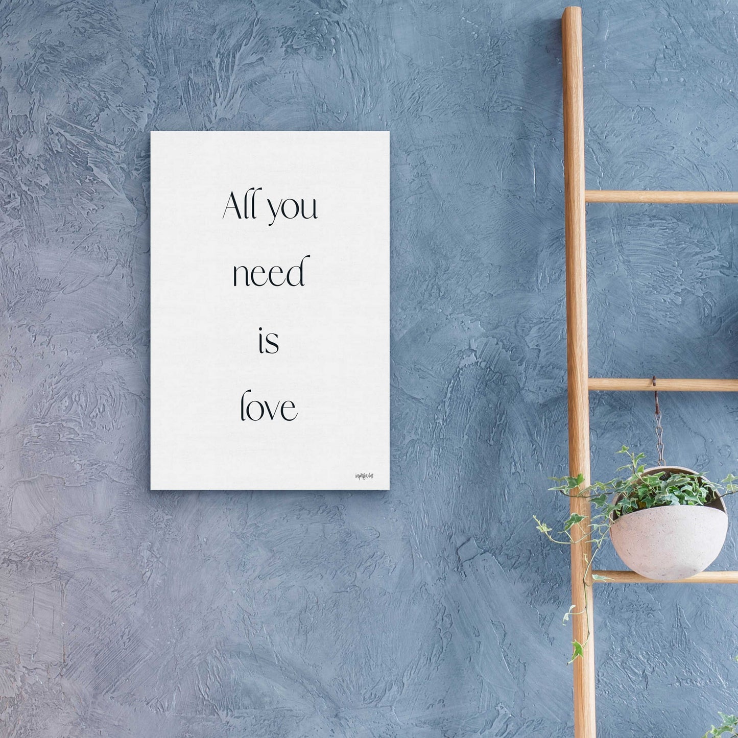 Epic Art 'All You Need is Love' by Imperfect Dust, Acrylic Glass Wall Art,16x24