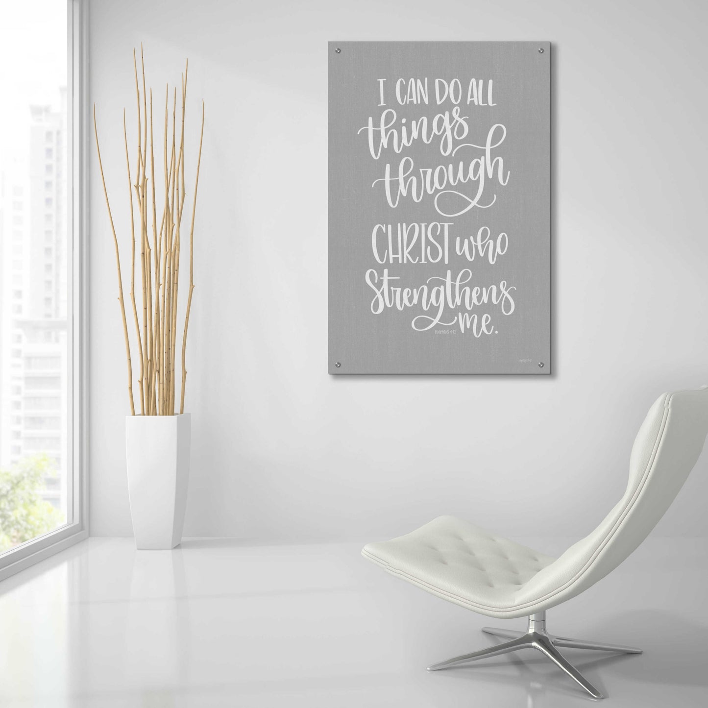 Epic Art 'I Can Do All Things' by Imperfect Dust, Acrylic Glass Wall Art,24x36