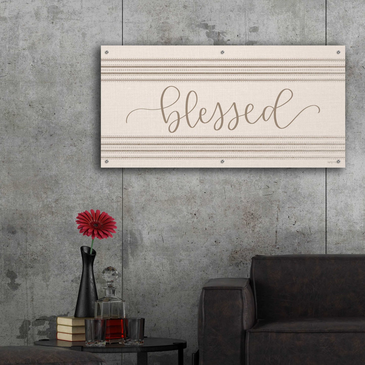 Epic Art 'Blessed 3' by Imperfect Dust, Acrylic Glass Wall Art,48x24