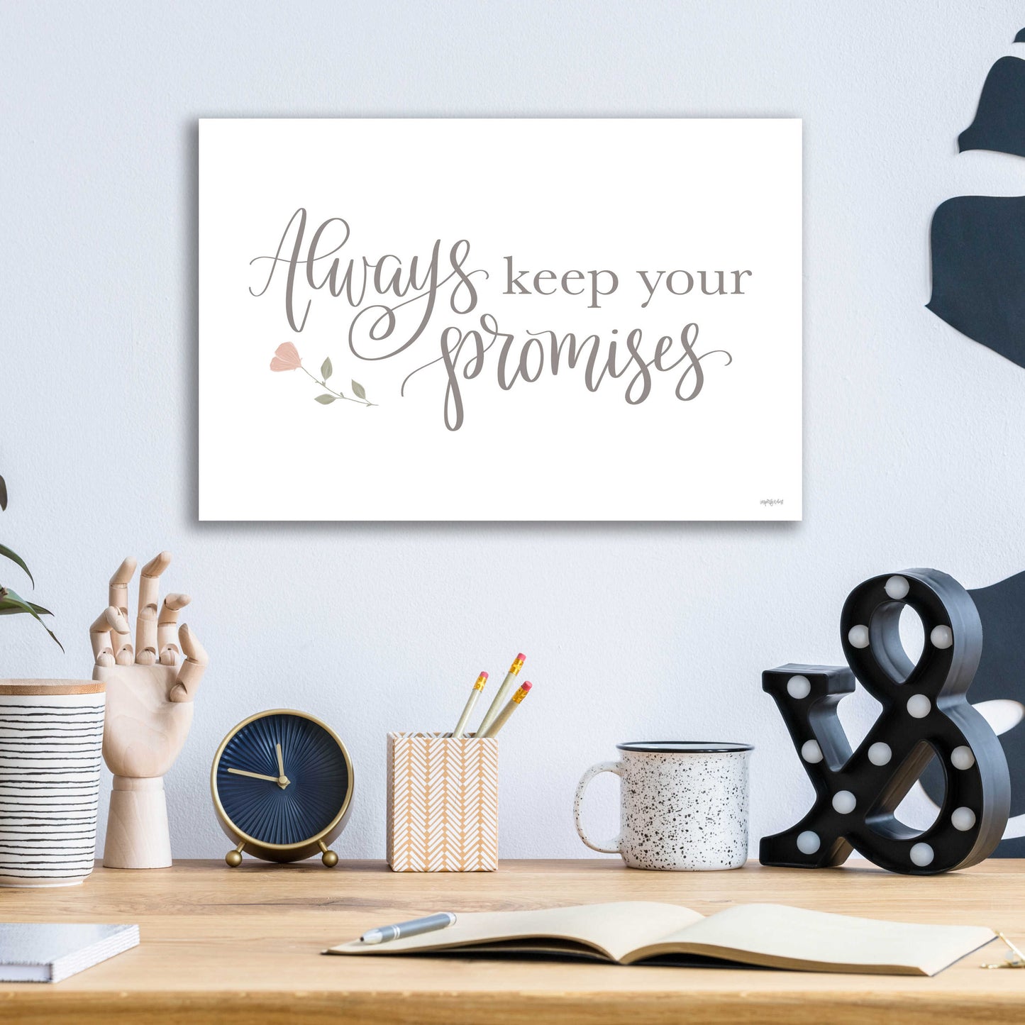 Epic Art 'Always Keep Your Promises   ' by Imperfect Dust, Acrylic Glass Wall Art,16x12