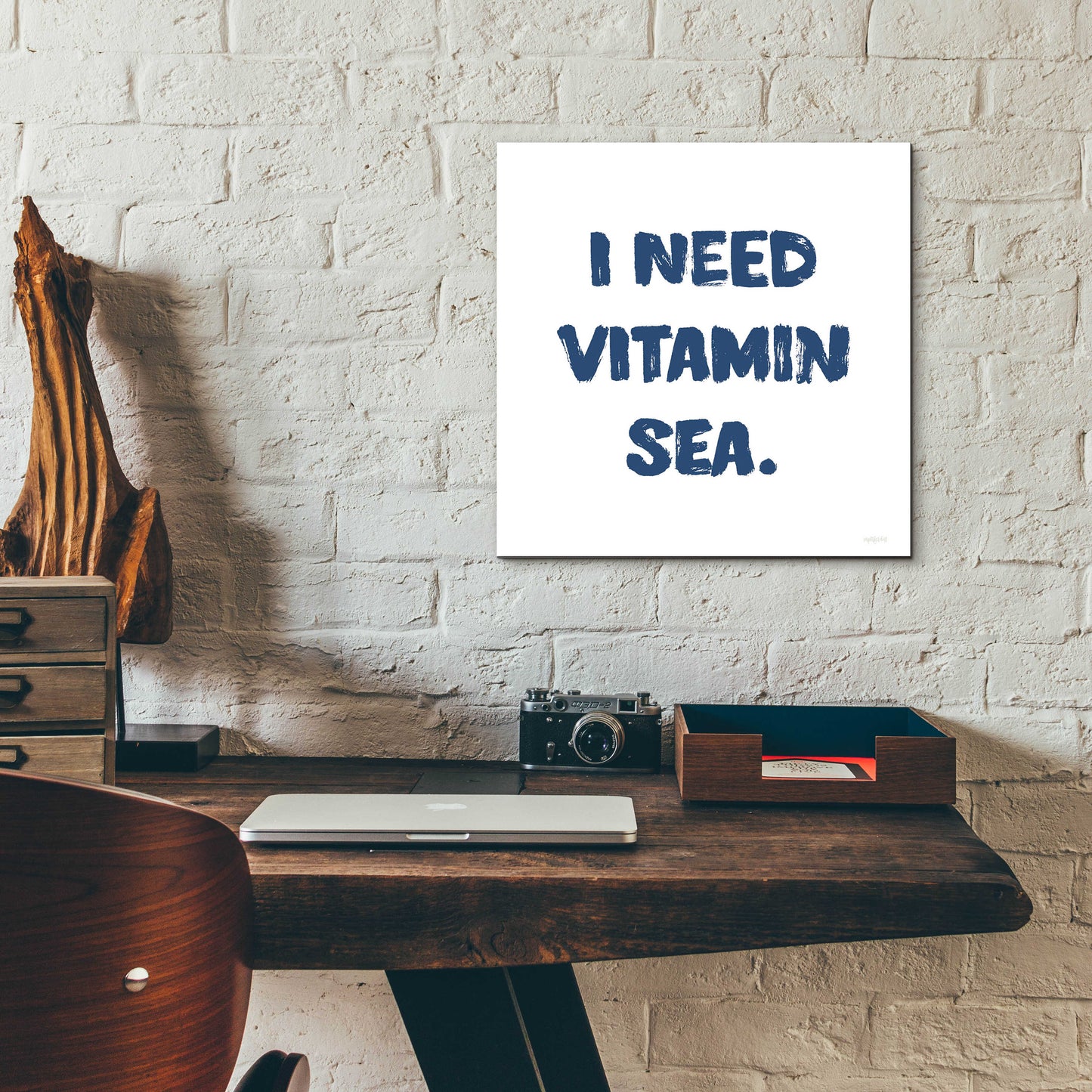 Epic Art 'I Need Vitamin Sea' by Imperfect Dust, Acrylic Glass Wall Art,12x12