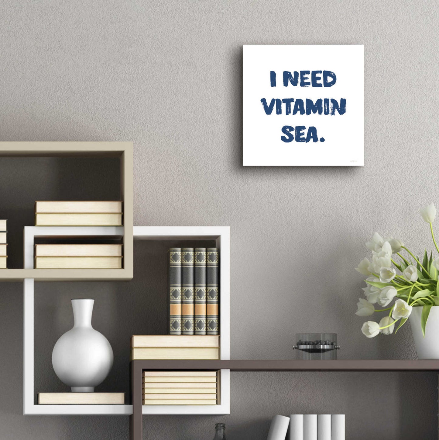 Epic Art 'I Need Vitamin Sea' by Imperfect Dust, Acrylic Glass Wall Art,12x12